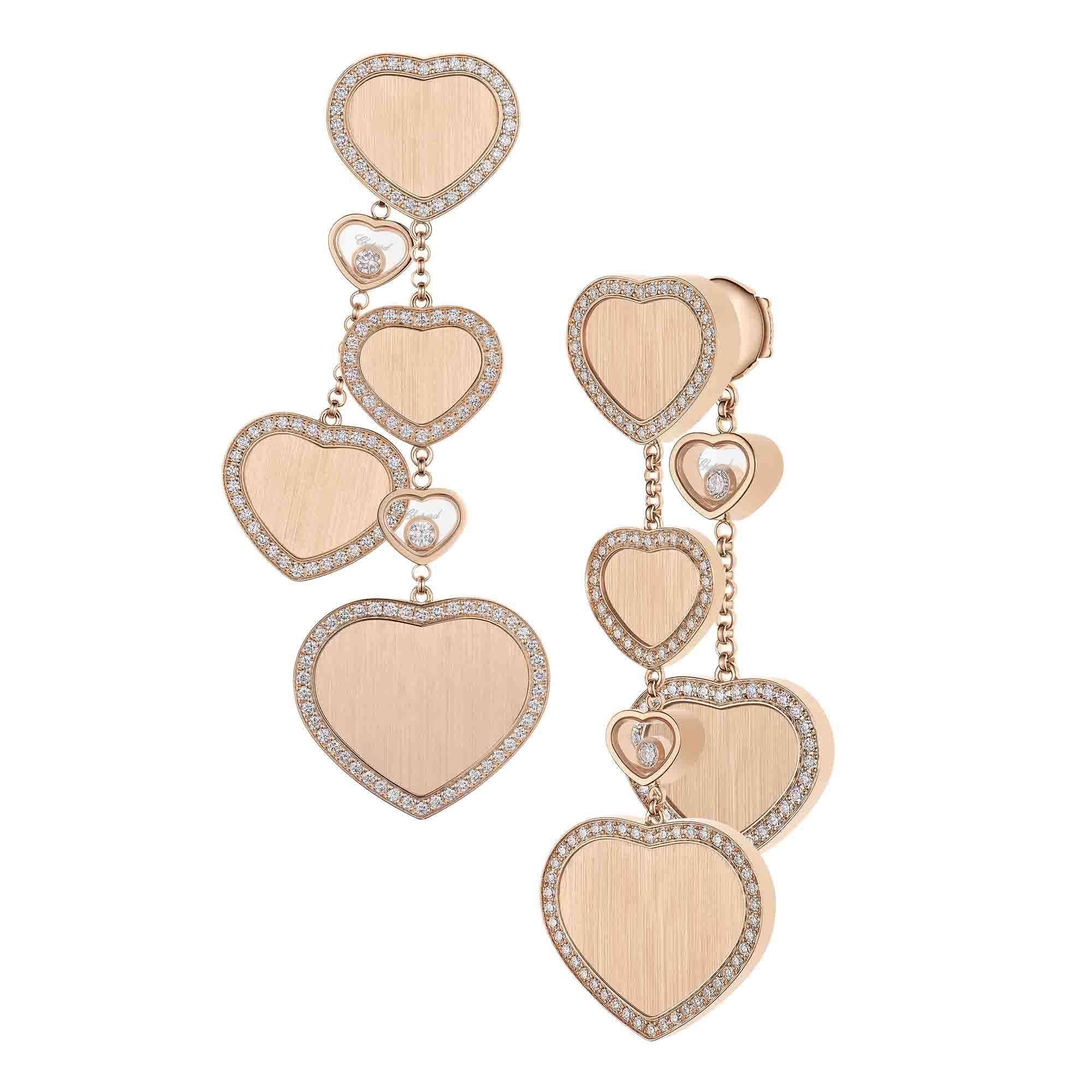 Chopard Happy Hearts Golden Hearts Ohrhänger (Ref: 83A707-5929)