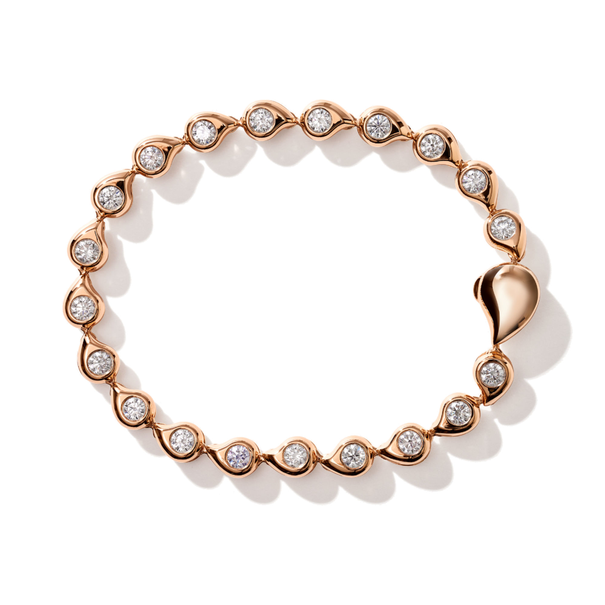 Tamara Comolli SNOWFLAKES Armband Rivière Classic / 'Blush'  (Ref: B-SF-Riv-Cl-Blu-rg)
