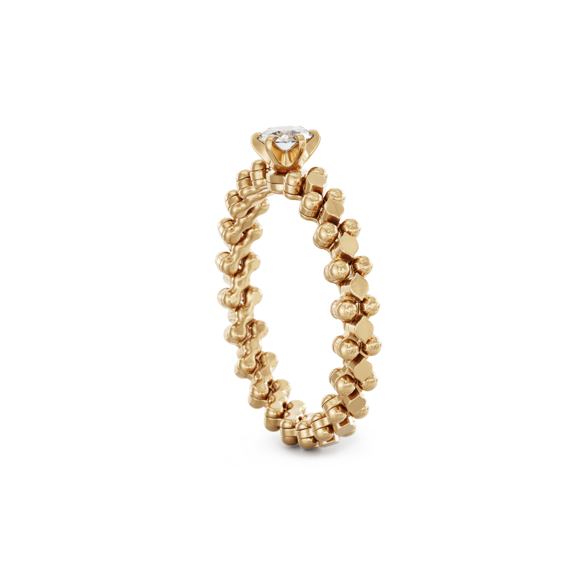 Serafino Consoli Brevetto Solitaire Multi-Size Ring (Ref: RMS SL WD 050 3N2 RG)