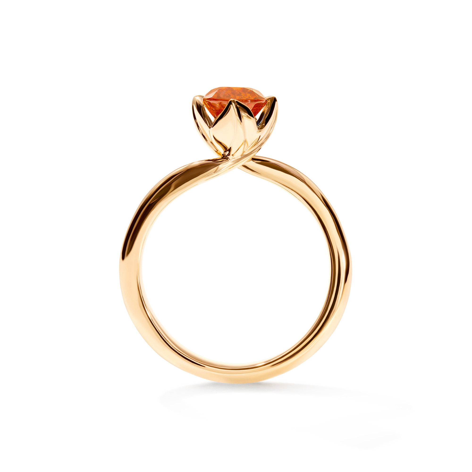 Tamara Comolli TULIP Ring XS mit Mandarin Granat (Ref: R-TUL-xs-Man-yg)