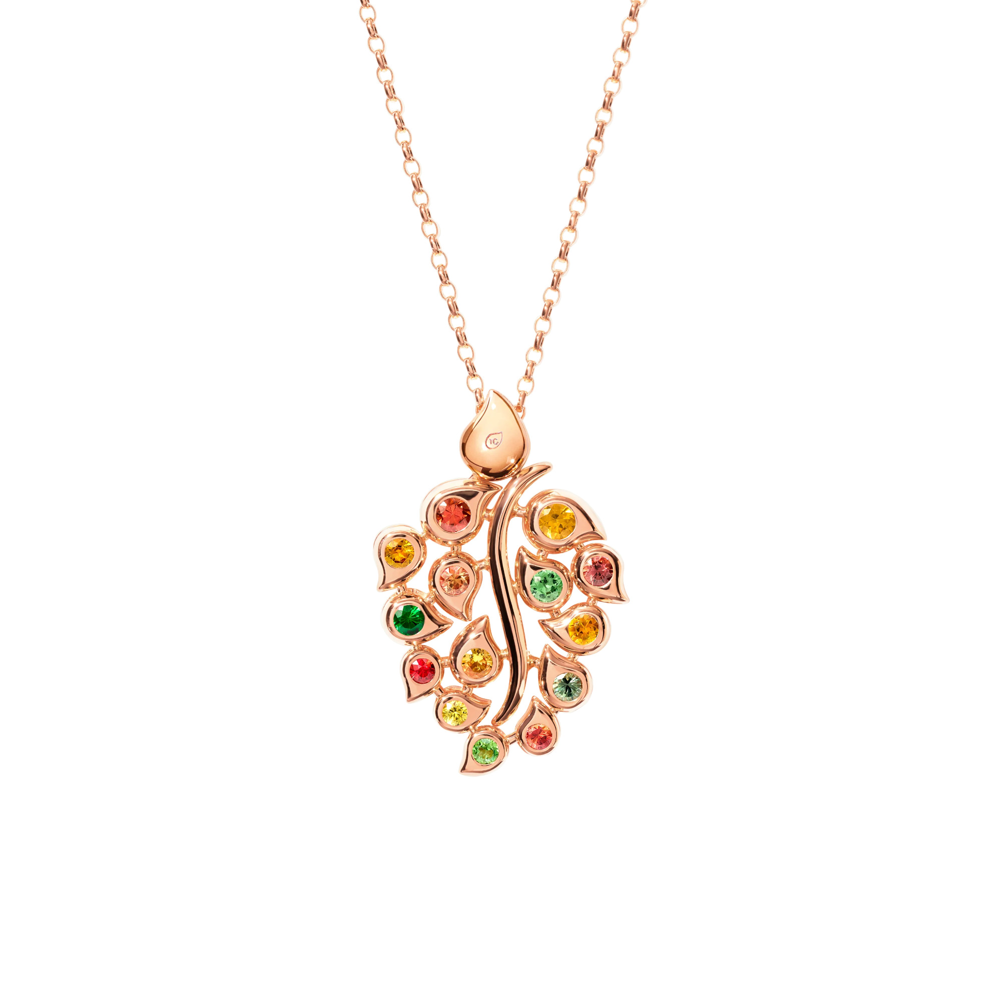 Tamara Comolli SNOWFLAKES Leaf Anhänger 'Indian Summer' (Ref: P-SF-L-ClIS-rg)