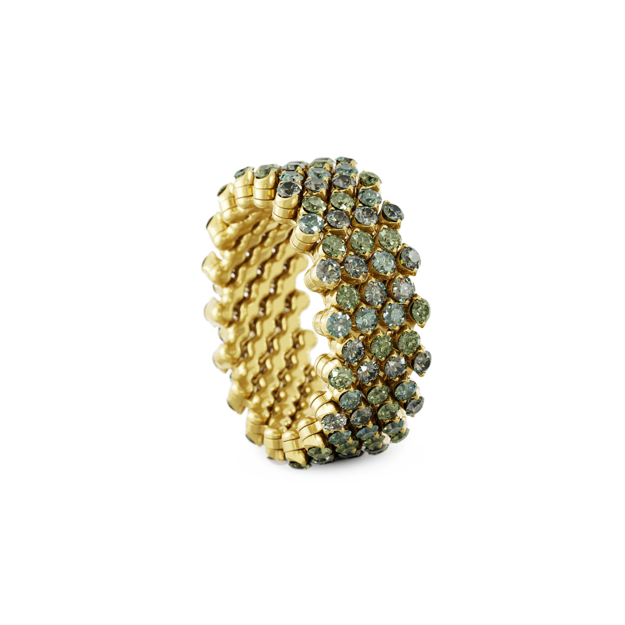 Serafino Consoli Brevetto Multi-Size Ring (Ref: RMS 7F4 YG GS MIX)