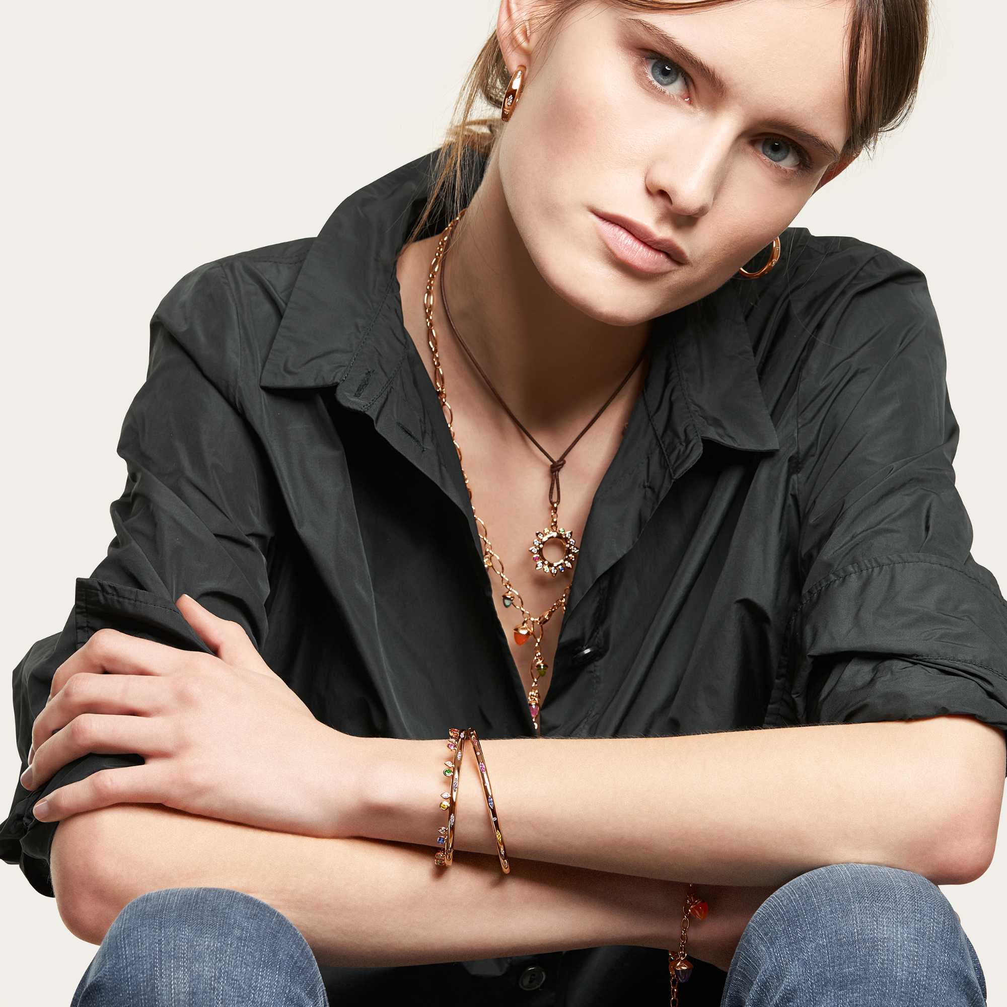 Tamara Comolli GYPSY Armspange Candy Pavé  medium (Ref: BA-Gyp-CanP-17-rg)