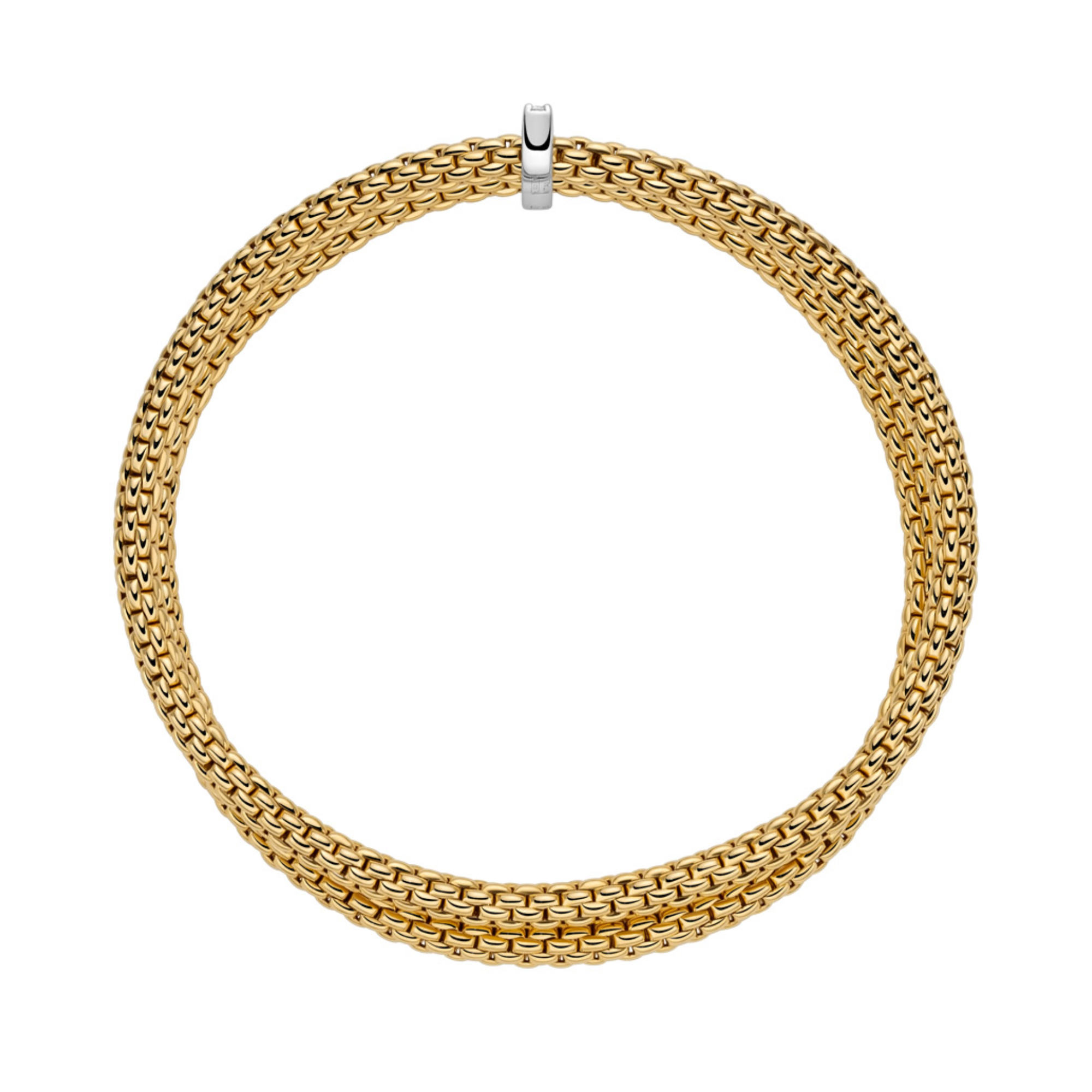 FOPE Prima doppeltes Mesh-Armband mit Diamantpavé (Ref: 74008BX_BB_G_XBX_0XS)