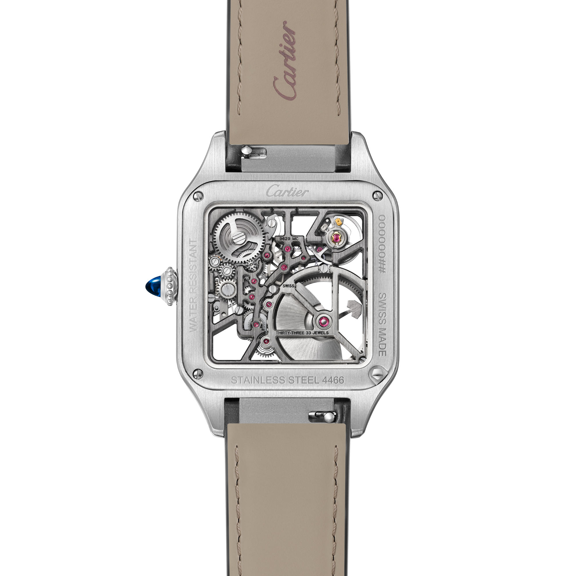 Cartier Santos-Dumont skelettiert mit Mikrorotor (Ref: WHSA0044)