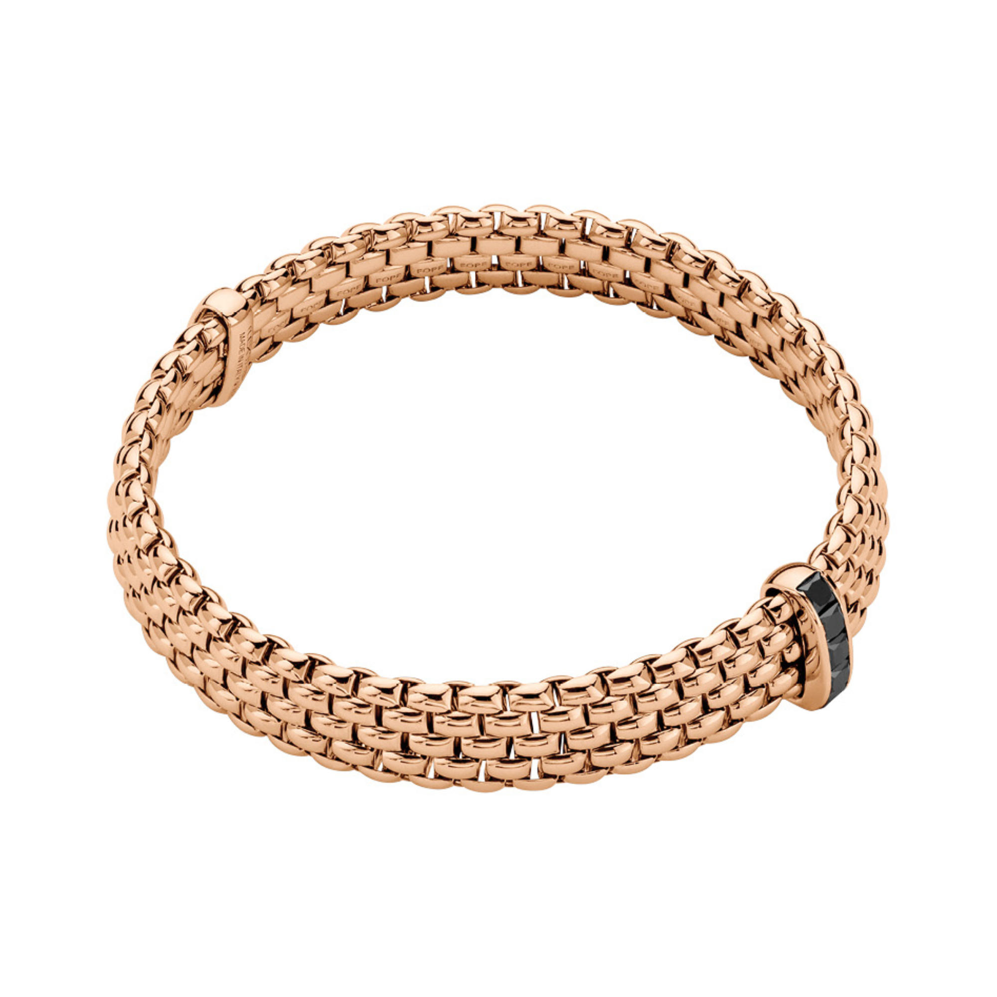 FOPE Panorama Flex'it Armband mit schwarzen Diamanten (Ref: 52504BX_BN_R_XRX_0XS)