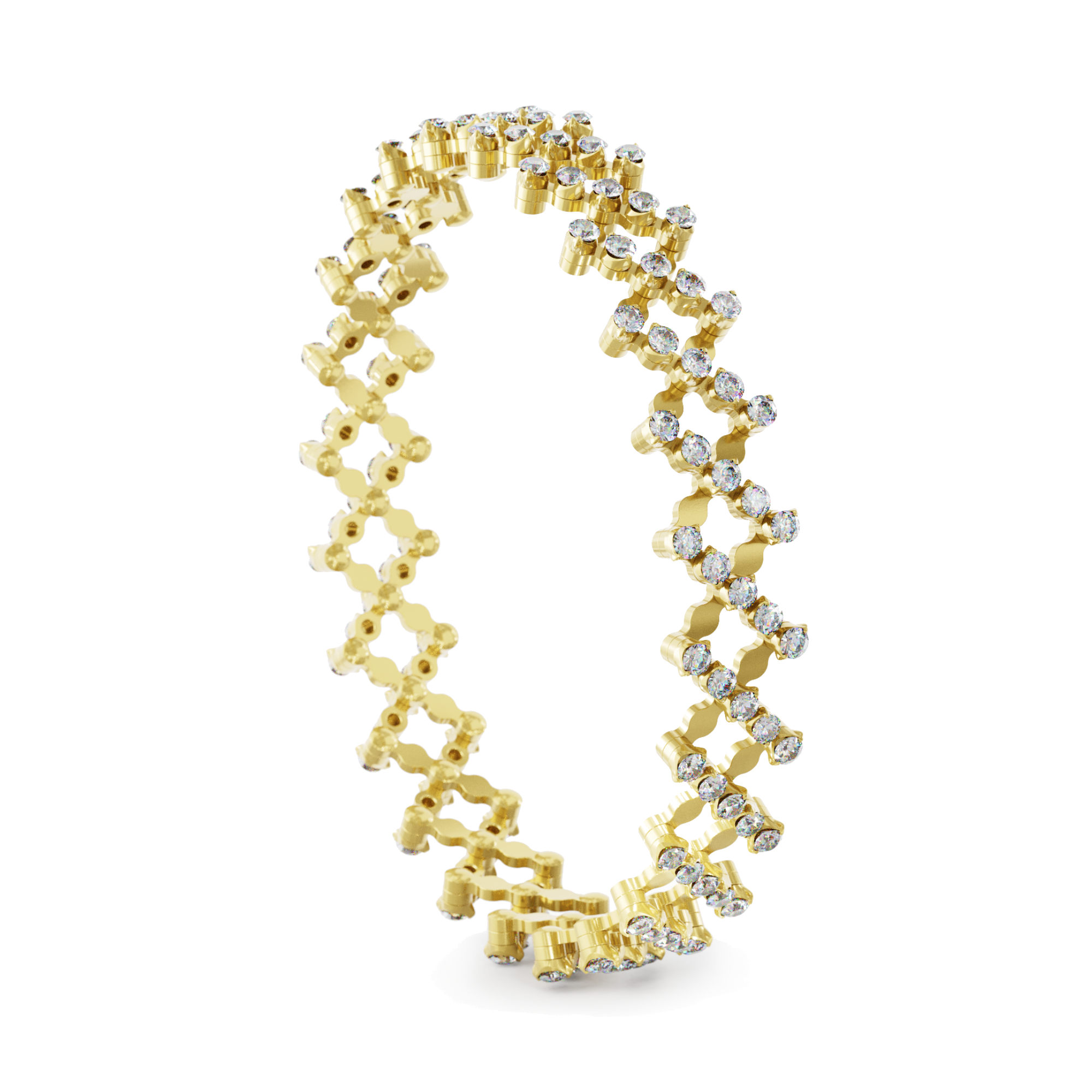Serafino Consoli Serafino Ring Bracelet (Ref: S.RB 5F4 YG WD)
