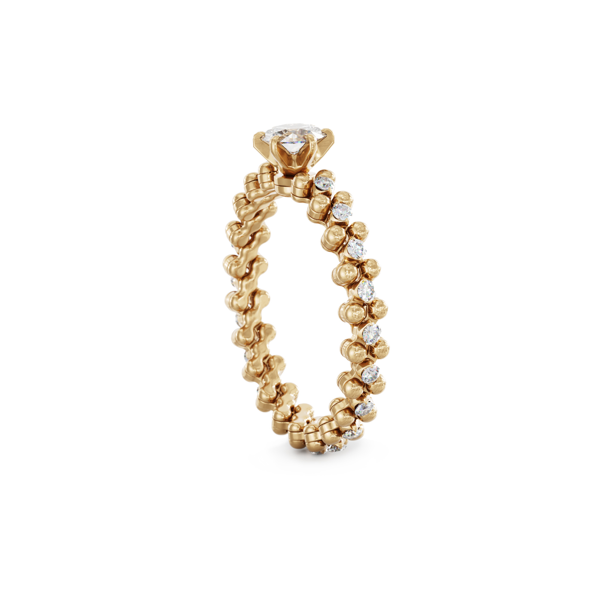 Serafino Consoli Brevetto Solitaire Multi-Size Ring (Ref: RMS SL WD 075 3M2 RG WD)