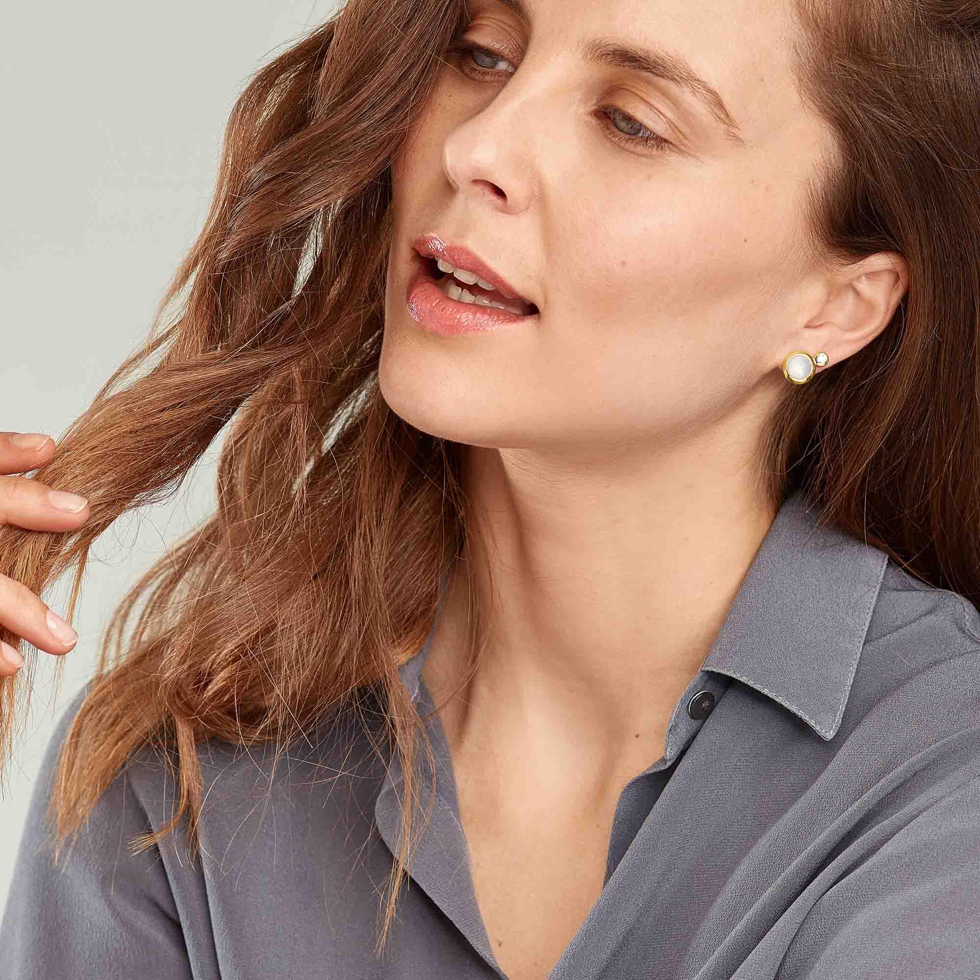 Tamara Comolli BOUTON Ohrstecker (Ref: E-BOU-MoSa-Cl-yg)