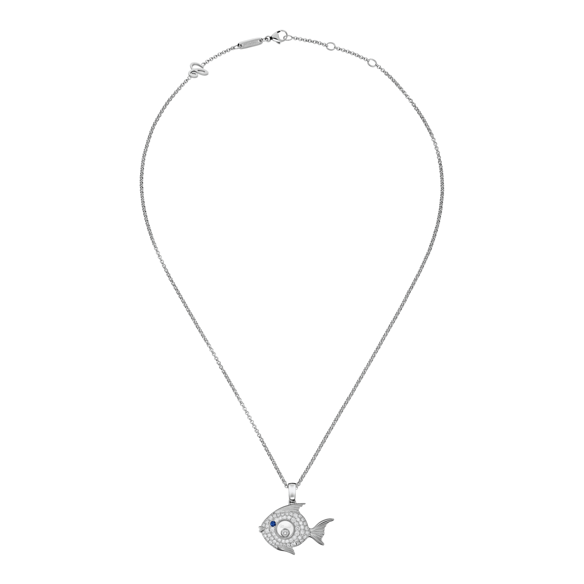 Chopard Happy Diamonds Fish Anhänger mit Halskette (Ref: 79A205-1201)