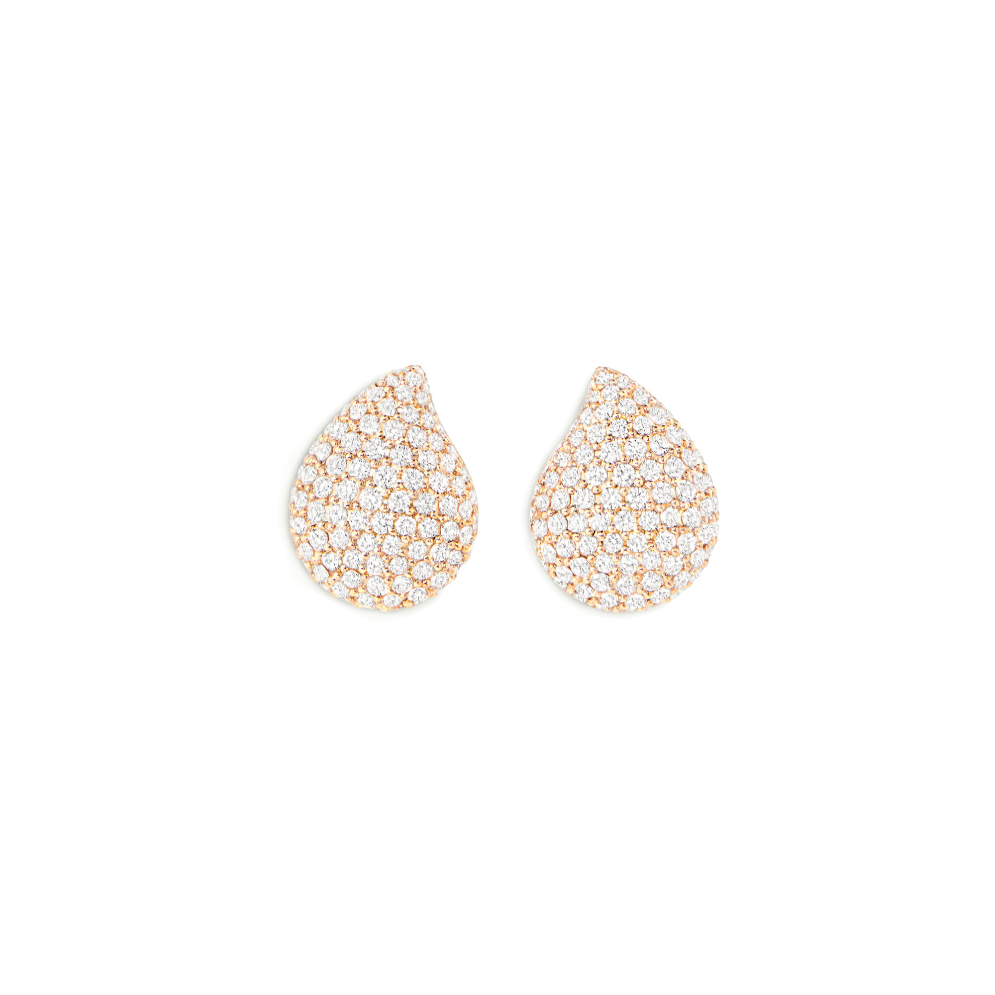 Tamara Comolli SIGNATURE Large Ohrringe mit Diamant Pavé (Ref: E-Sig-l-p-rg)