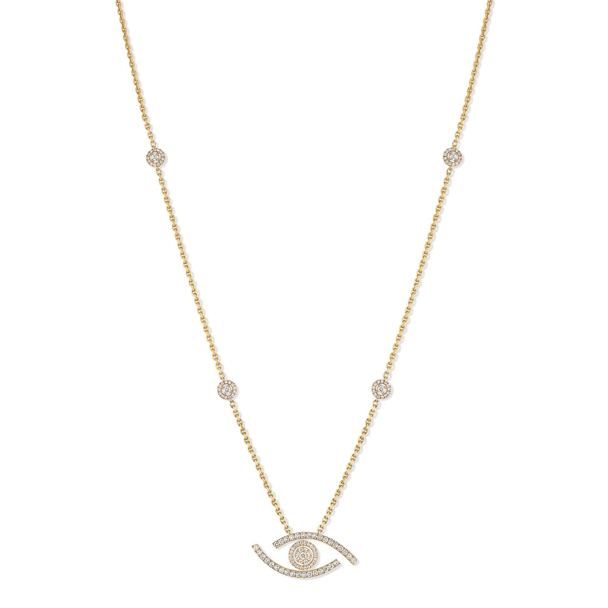 Messika Lange Lucky Eye Halskette (Ref: 11570-YG)