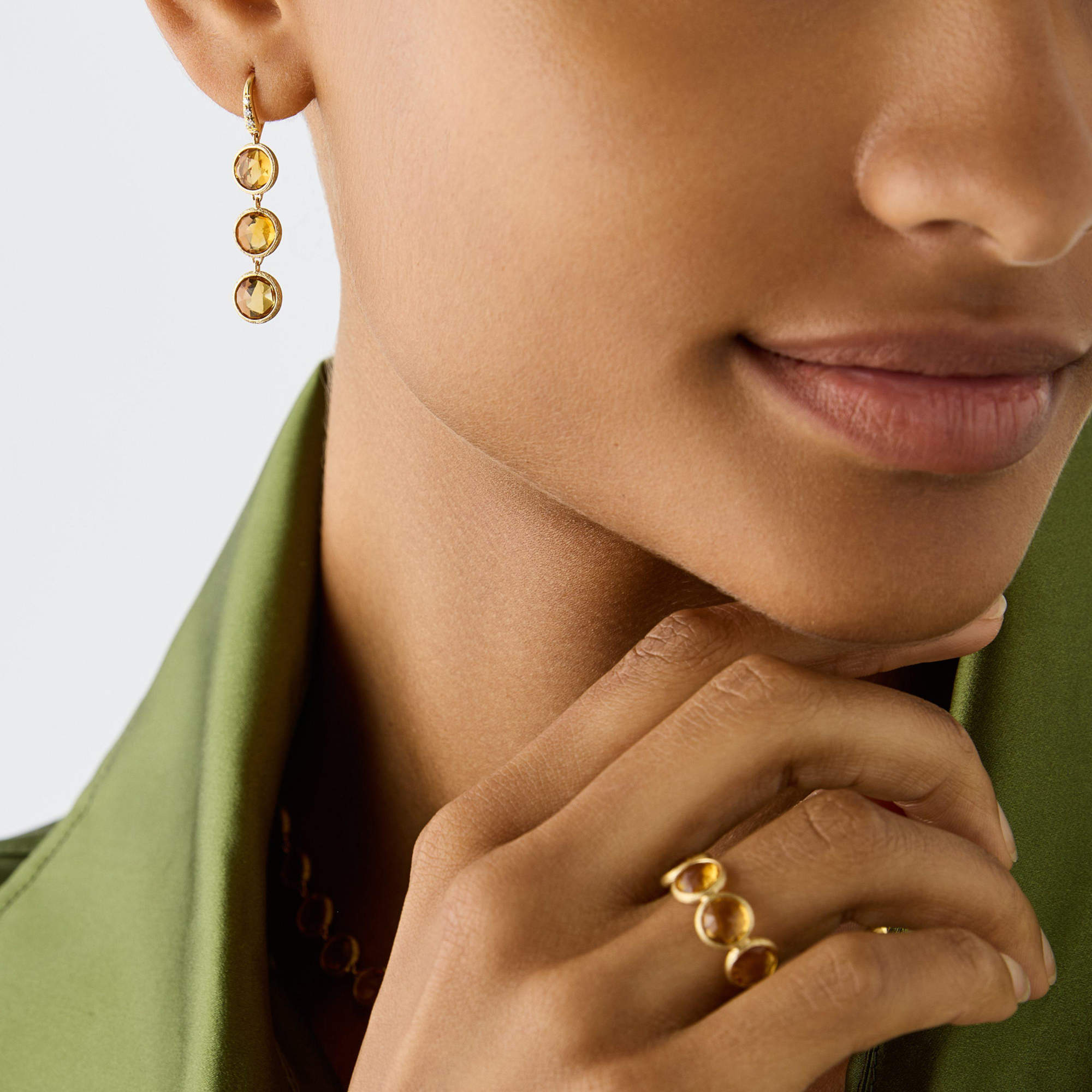Marco Bicego Jaipur Color Ohrhänger (Ref: OB1965-AB QG01 Y)