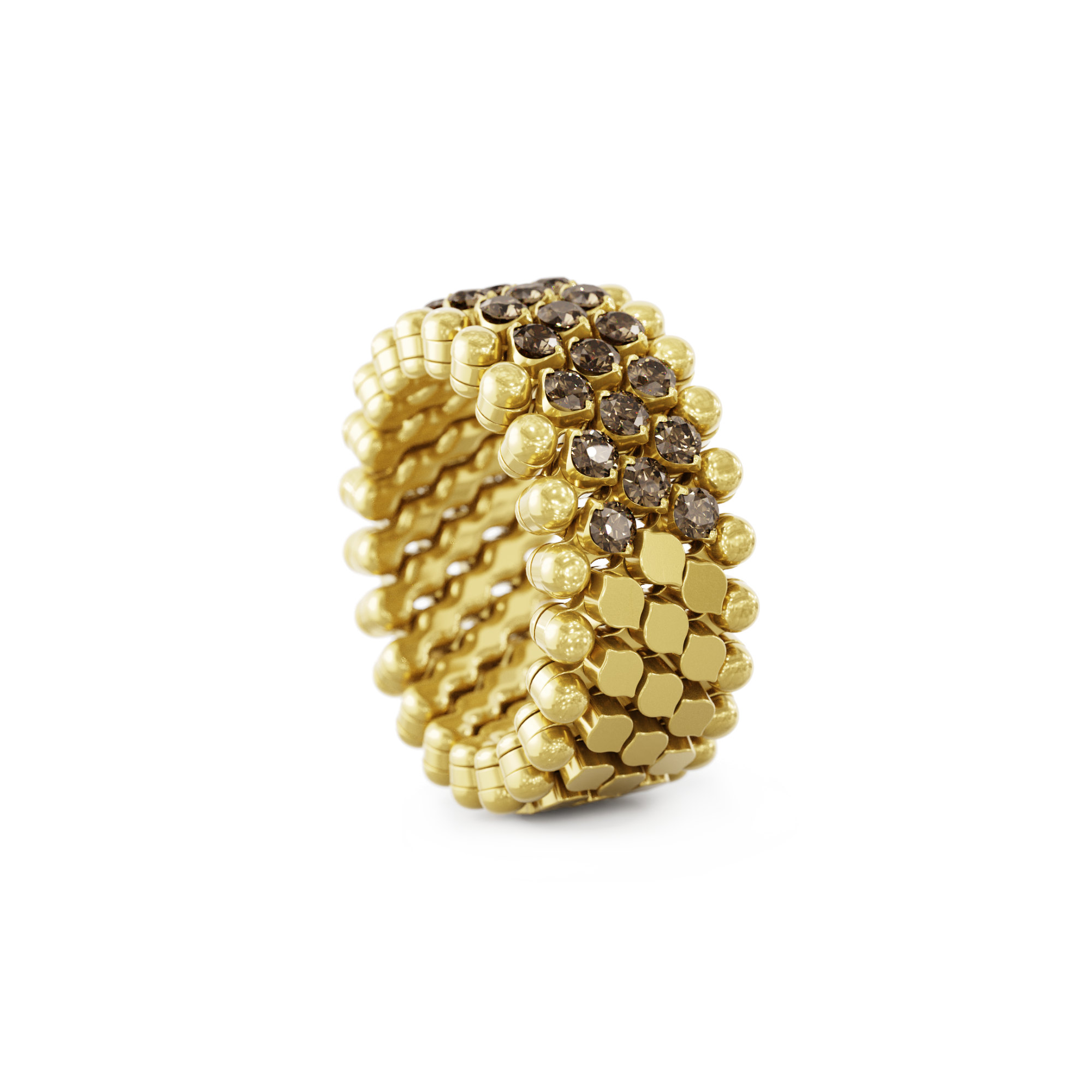 Serafino Consoli Brevetto Multi-Size Ring (Ref: RMS 5HM2 YG BRD)
