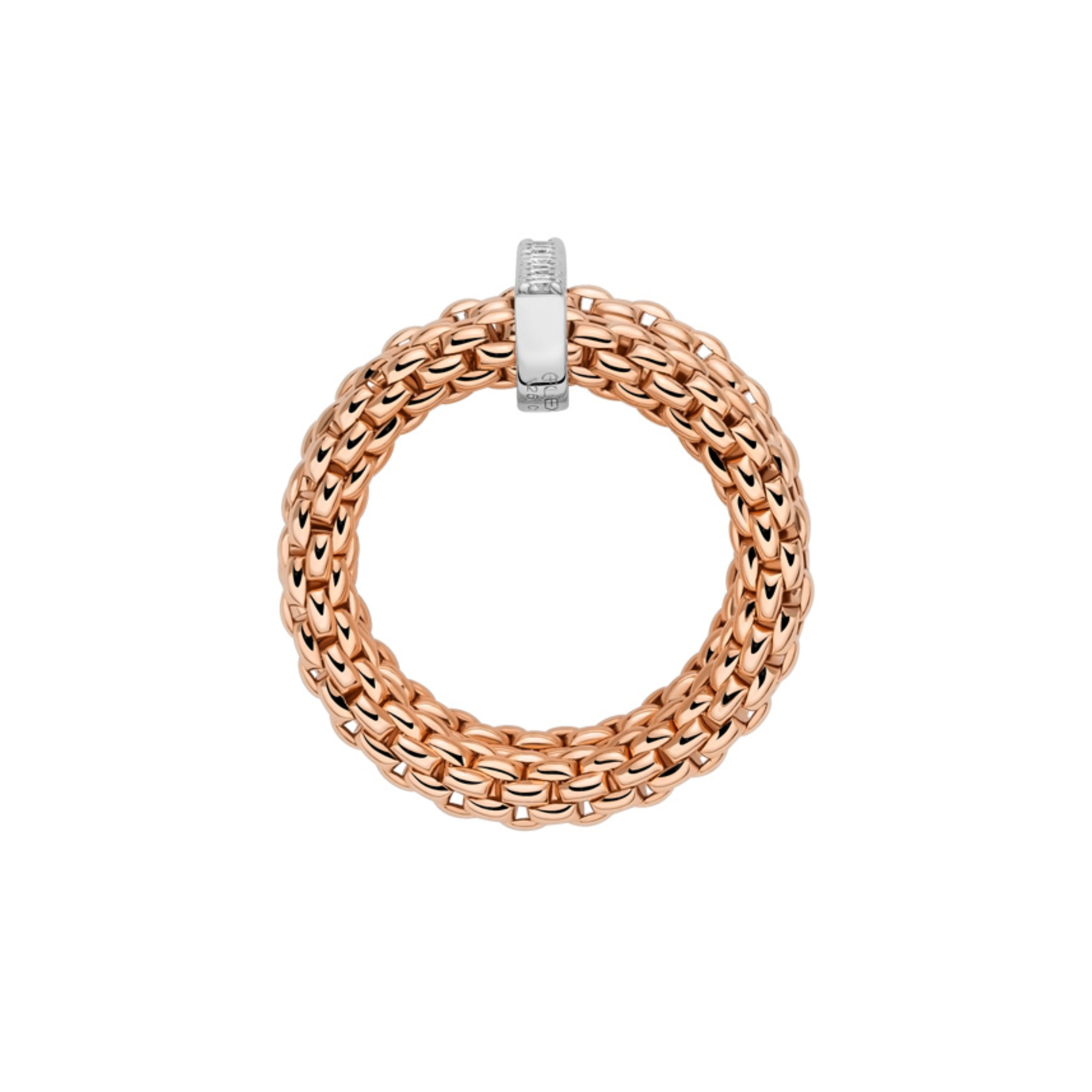 FOPE Prima doppelter Mesh-Ring mit Diamantpavé (Ref: 74008AX_BB_R_XBX_0XS)