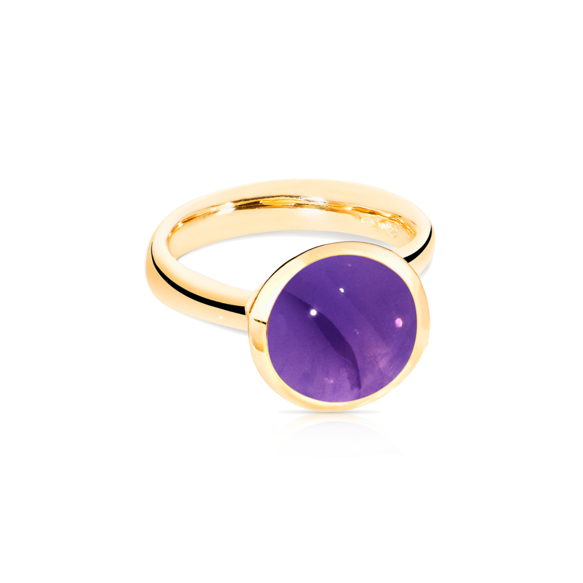 Tamara Comolli BOUTON Ring Large mit Amethyst (Ref: R-BOU-l-Am-yg)
