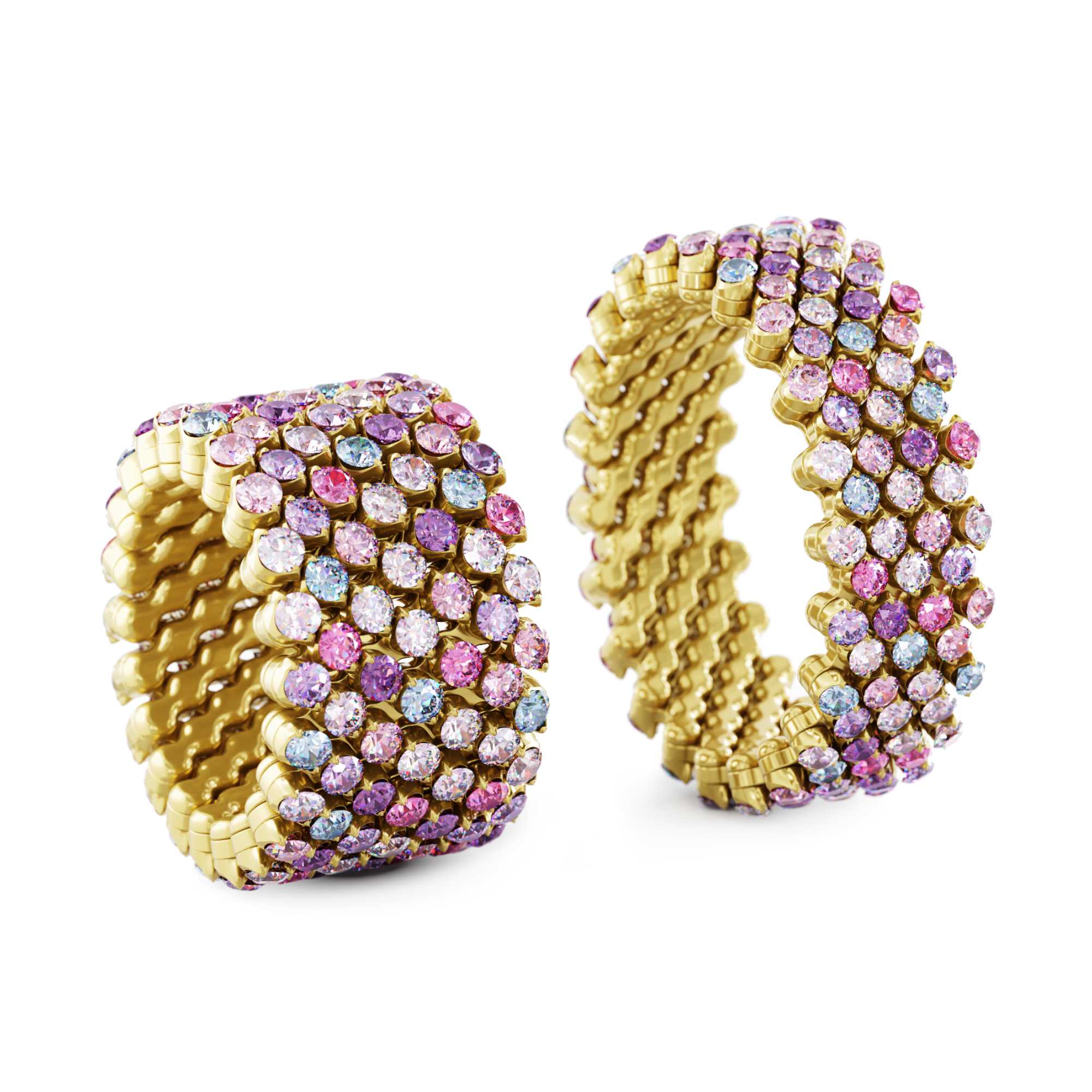 Serafino Consoli Brevetto Multi-Size Ring (Ref: RMS 7F2 YG VS MIX)