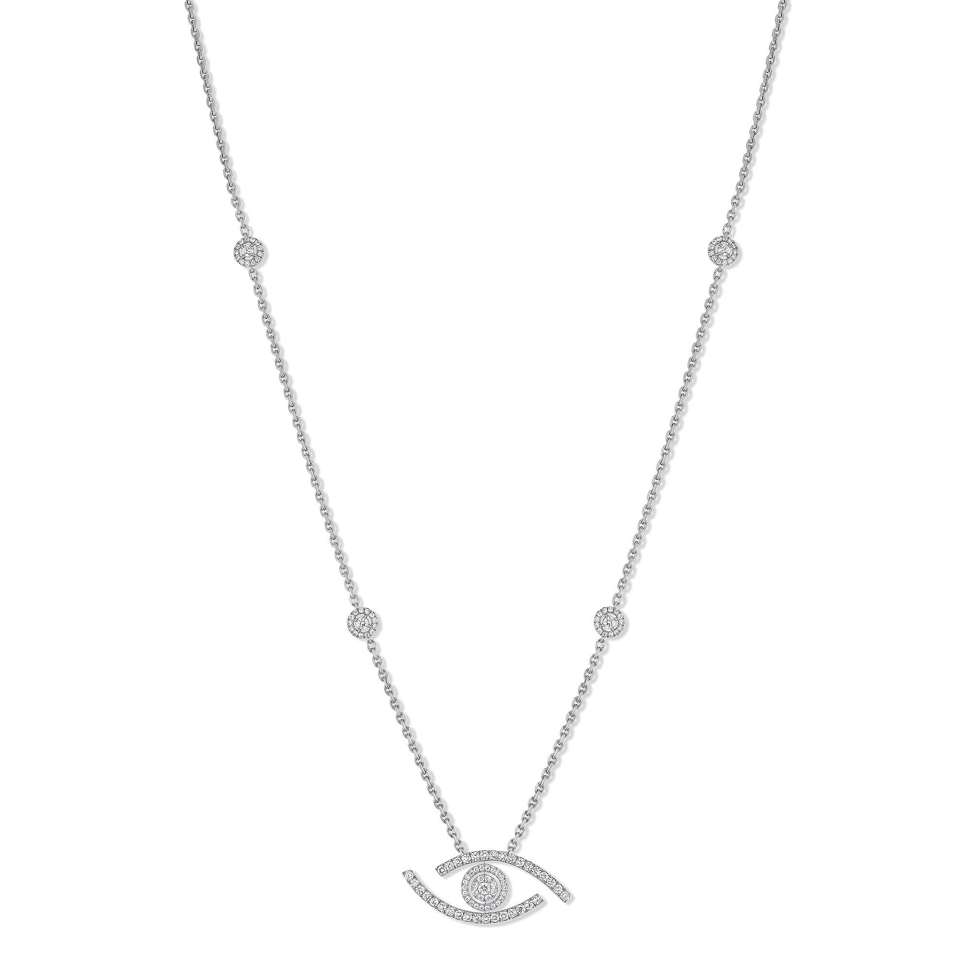 Messika Lange Lucky Eye Halskette (Ref: 11570-WG)