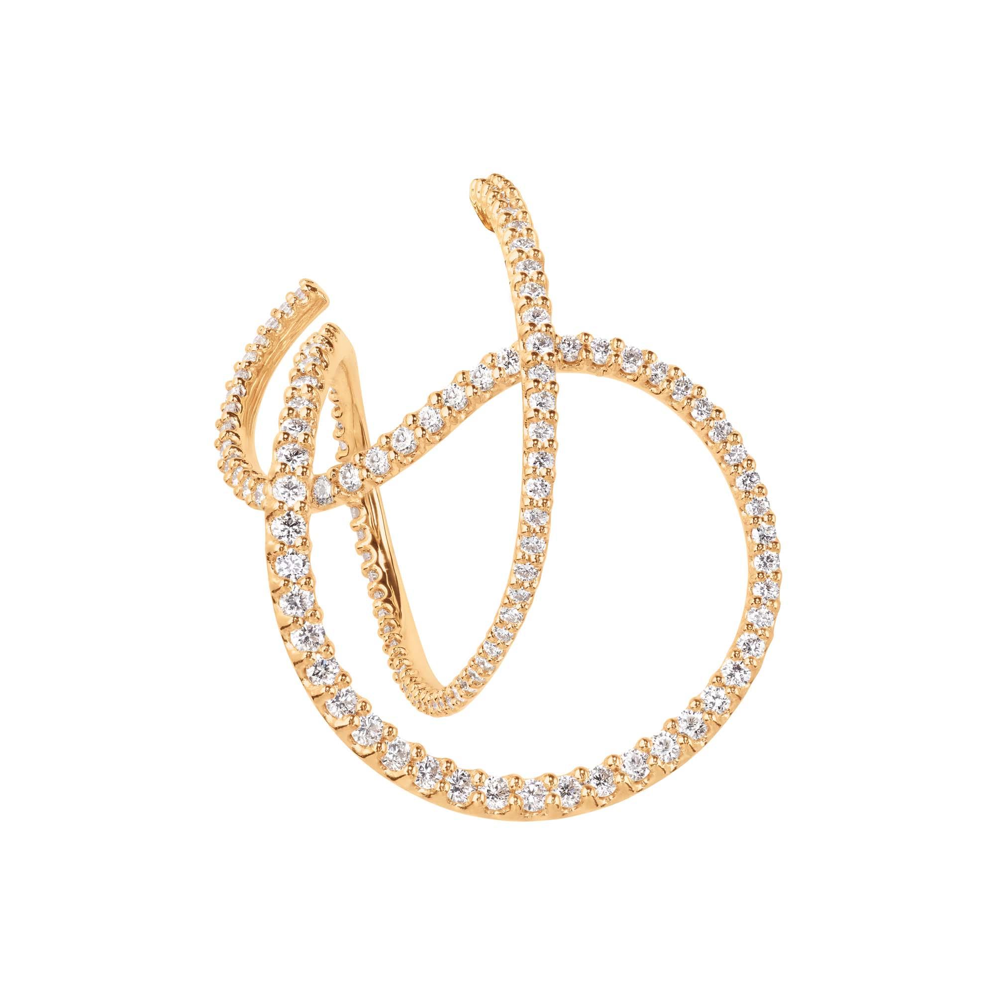 Ole Lynggaard Copenhagen Twisted Love Bands Ohrring einzeln (Ref: A3096-401)