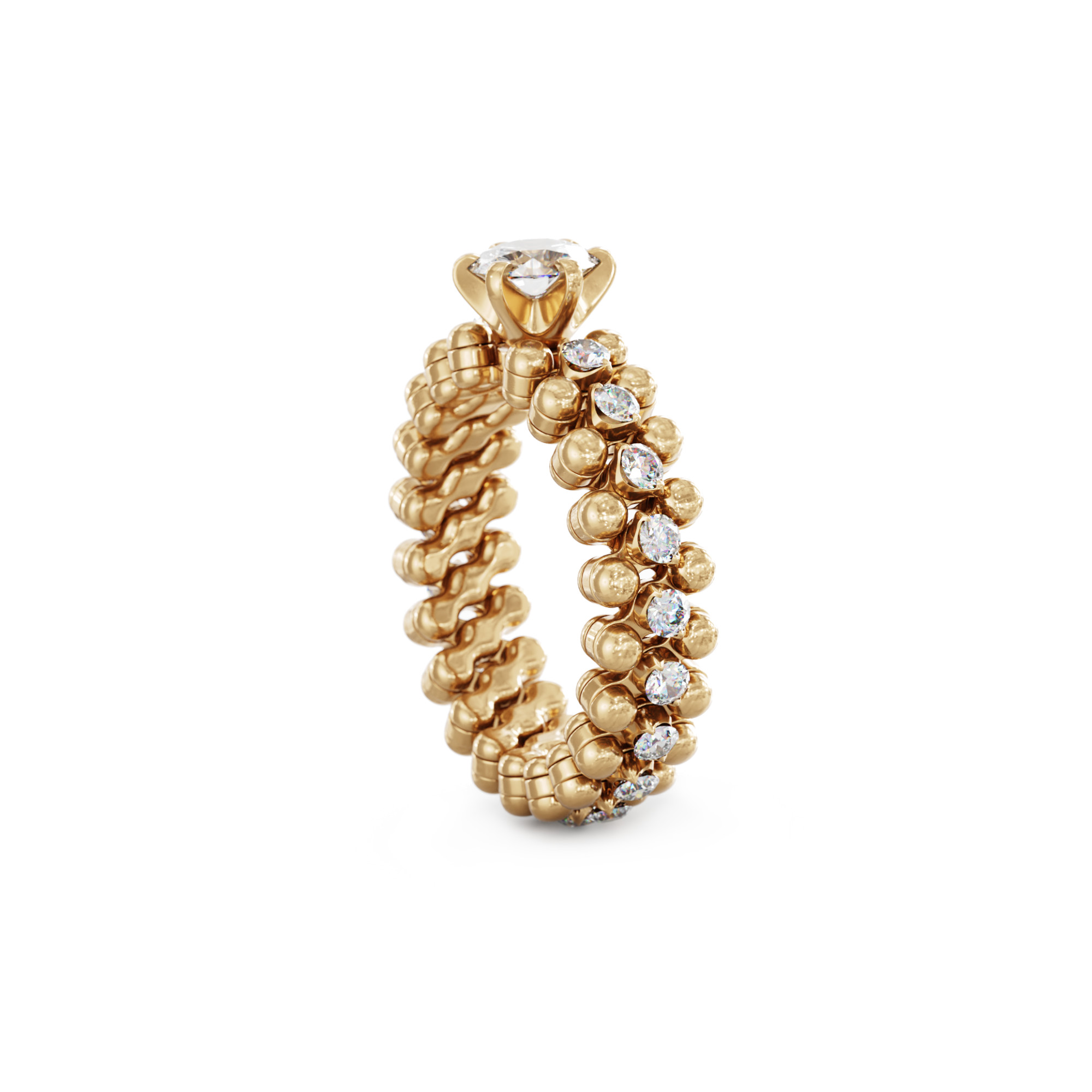 Serafino Consoli Brevetto Solitaire Multi-Size Ring (Ref: RMS SL WD 050 3M2 RG WD)