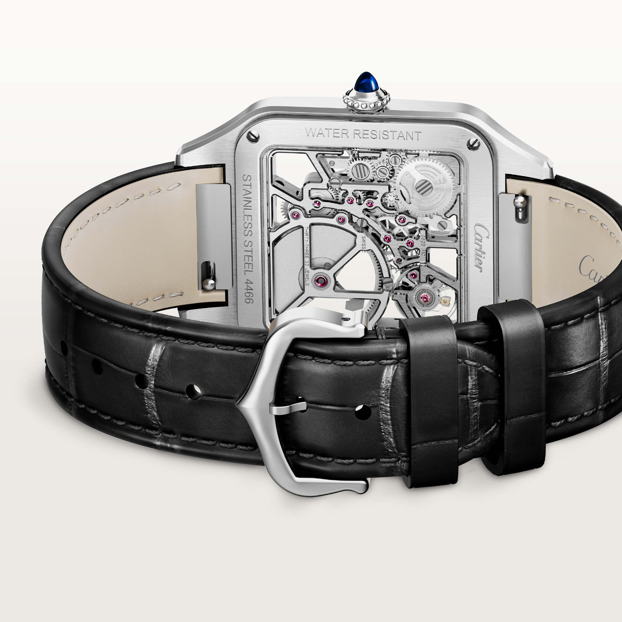 Cartier Santos-Dumont skelettiert mit Mikrorotor (Ref: WHSA0044)