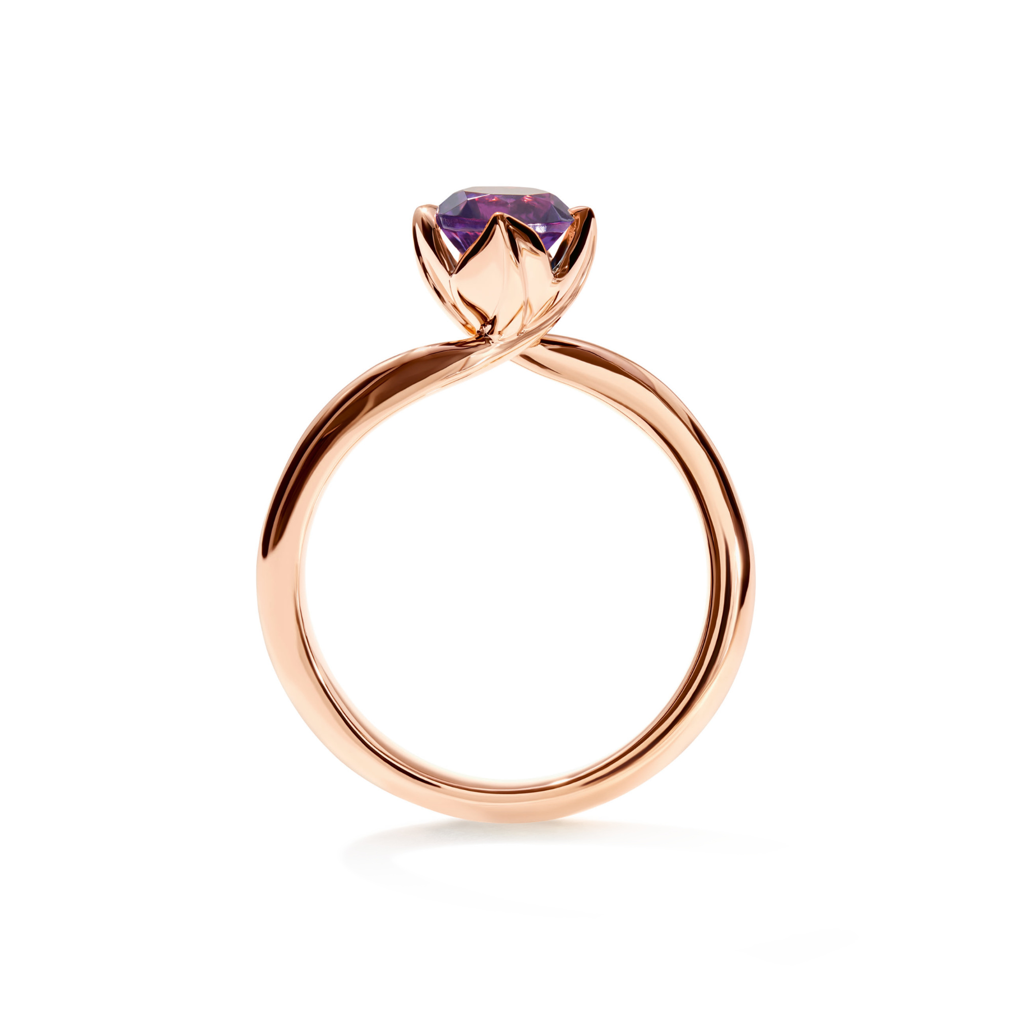 Tamara Comolli TULIP Ring XS mit Amethyst (Ref: R-TUL-xs-Am-rg)