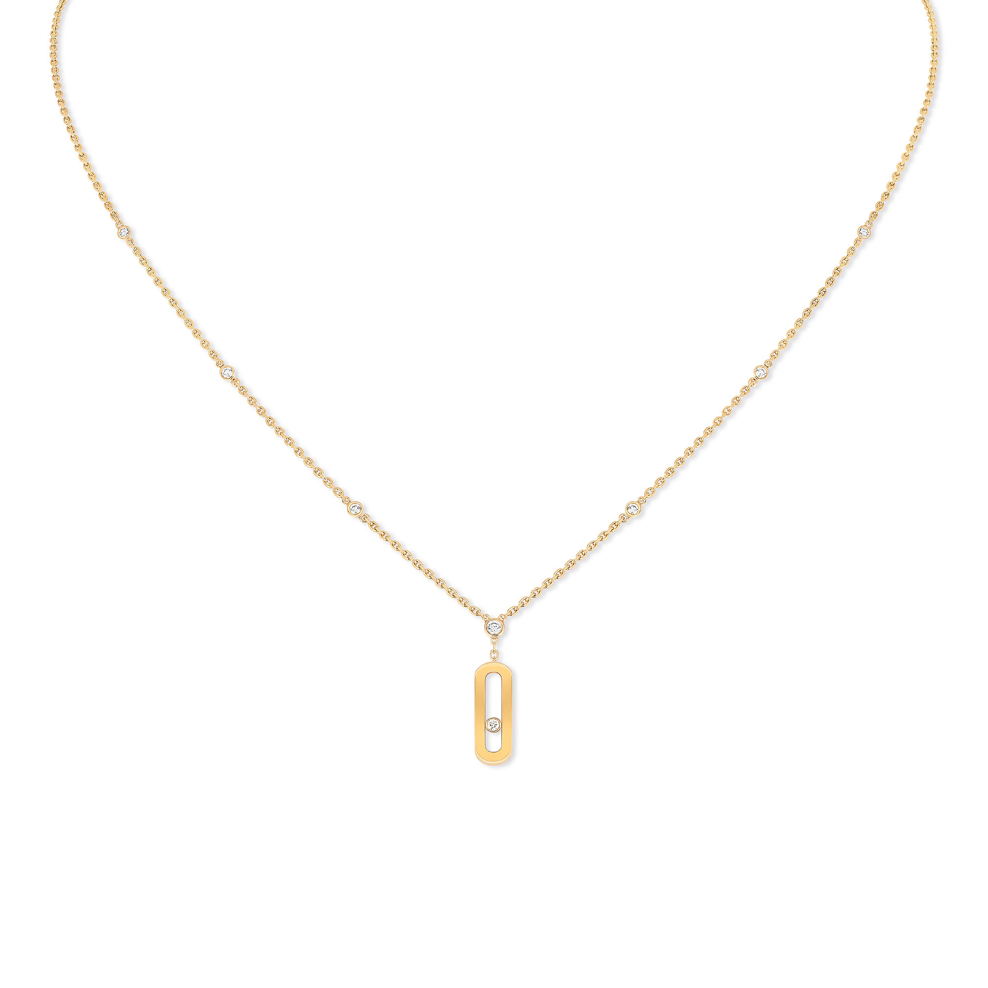 Messika Lange Move Uno Halskette (Ref: 10111-YG)