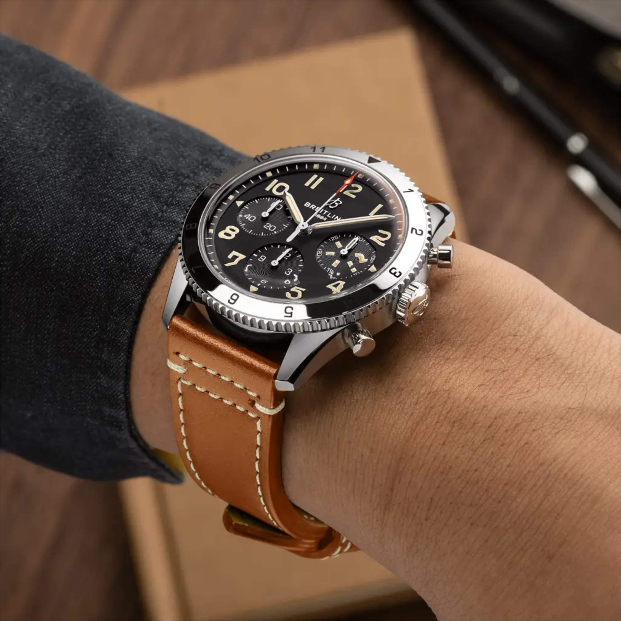 Breitling Classic AVI Chronograph 42 P-51 Mustang (Ref: A233803A1B1X1)