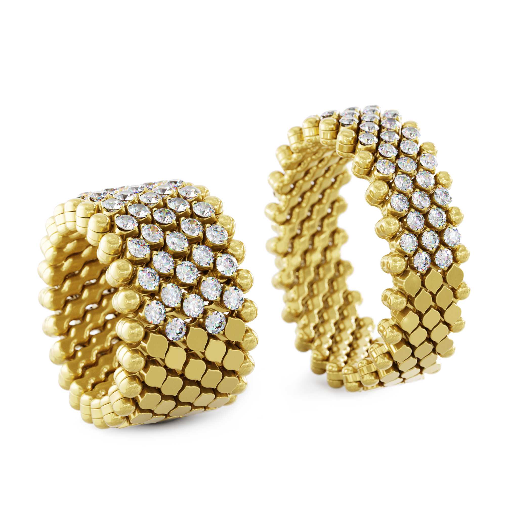 Serafino Consoli Brevetto Multi-Size Ring (Ref: RMS 7HM2 YG WD)