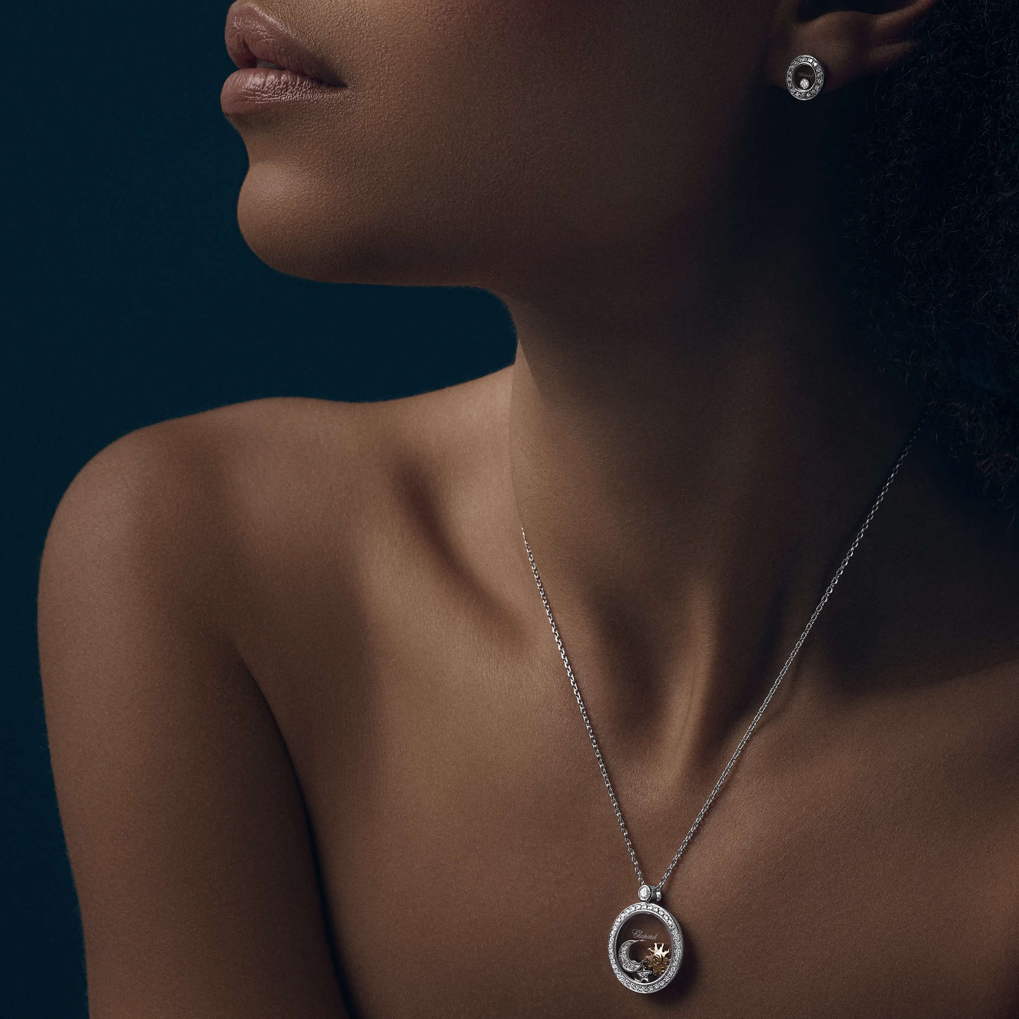 Chopard Happy Sun, Moon and Stars Halskette mit Anhänger (Ref: 799434-1401)