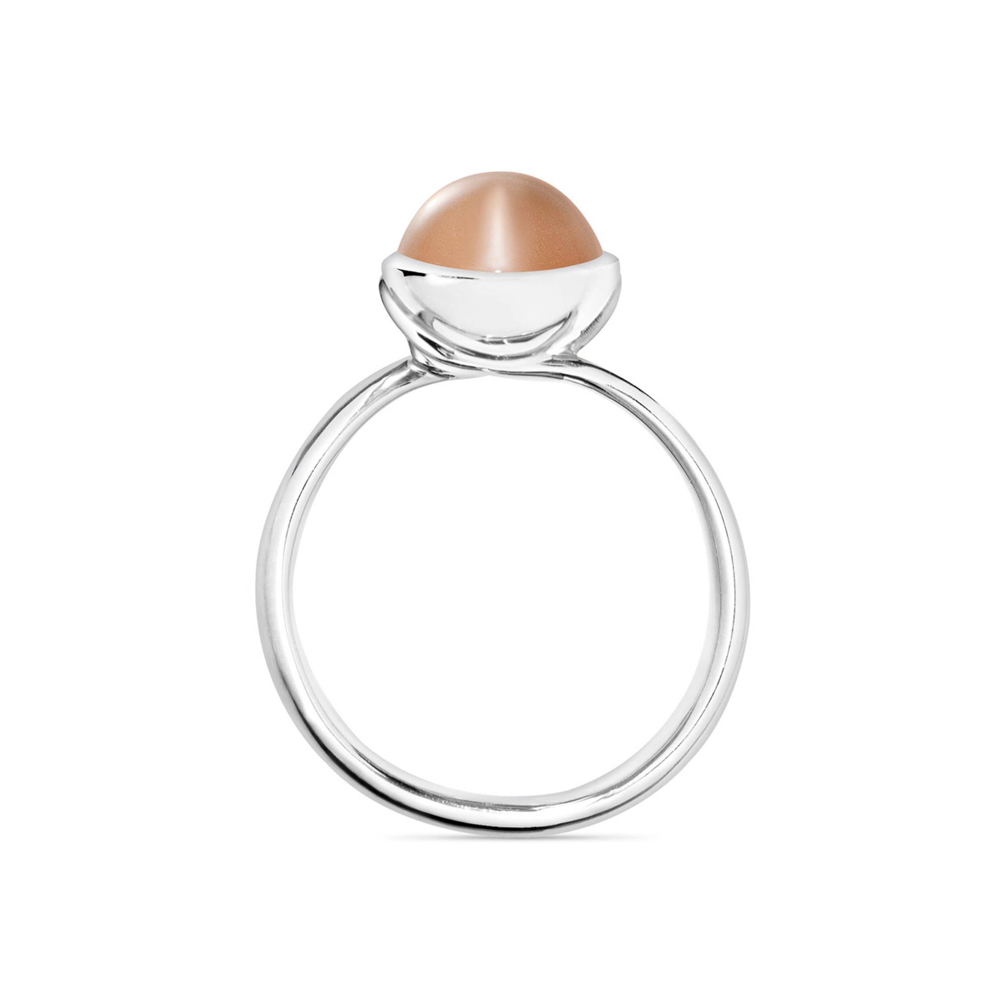 Tamara Comolli BOUTON Ring small Brauner Mondstein (Ref: R-BOU-s-MoBr-wg)