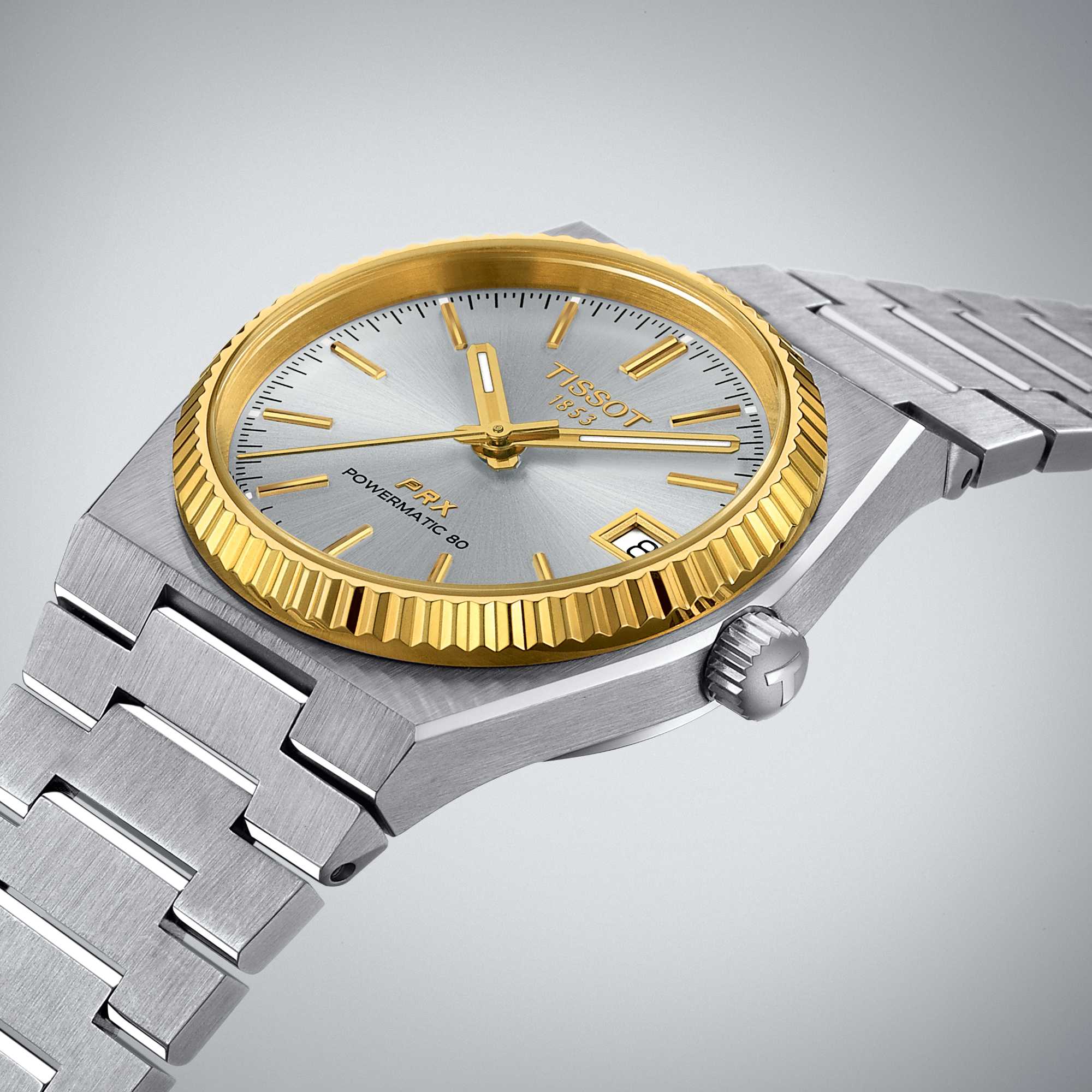 Tissot PRX Powermatic 80 Stahl 18K Goldlunette