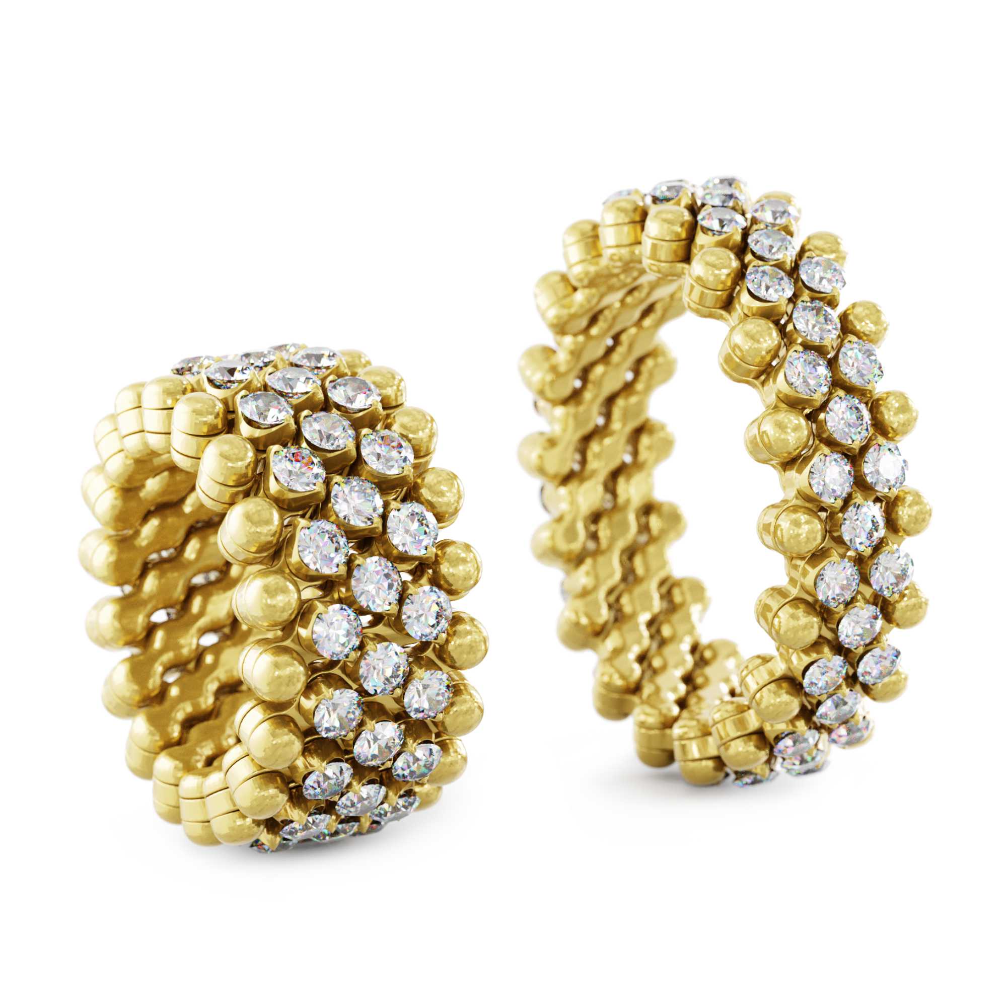 Serafino Consoli Brevetto Multi-Size Ring (Ref: RMS 5M4 YG WD)
