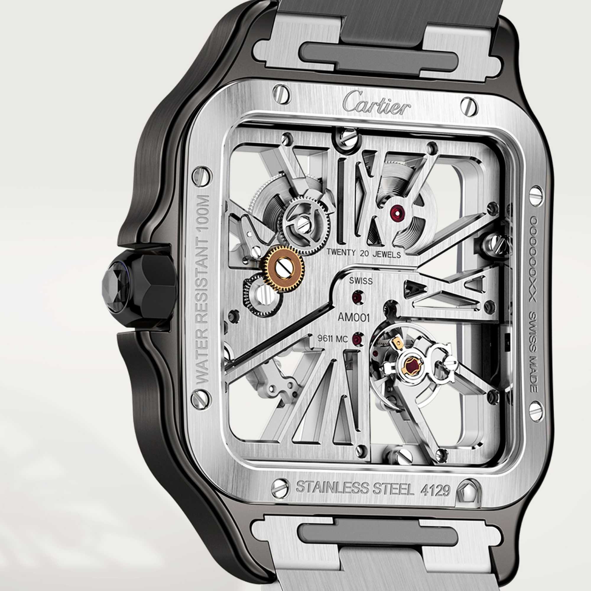 Cartier Santos de Cartier skelettiert (Ref: WHSA0027)