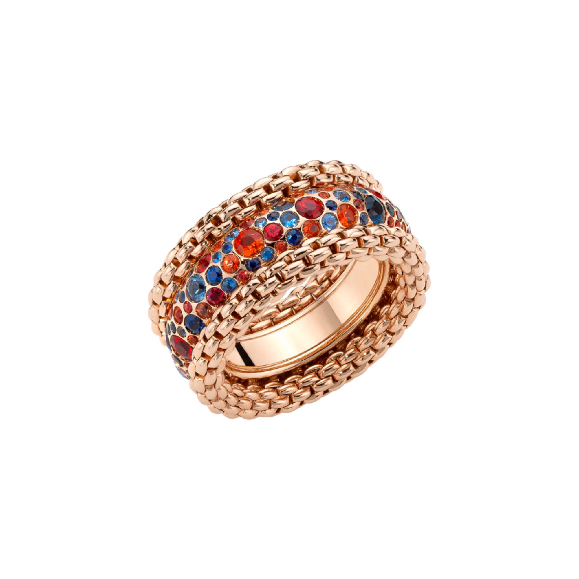 FOPE Bubble Ring mit mehrfarbigen Saphiren (Ref: 71208AX_P5_R_XRX_140)