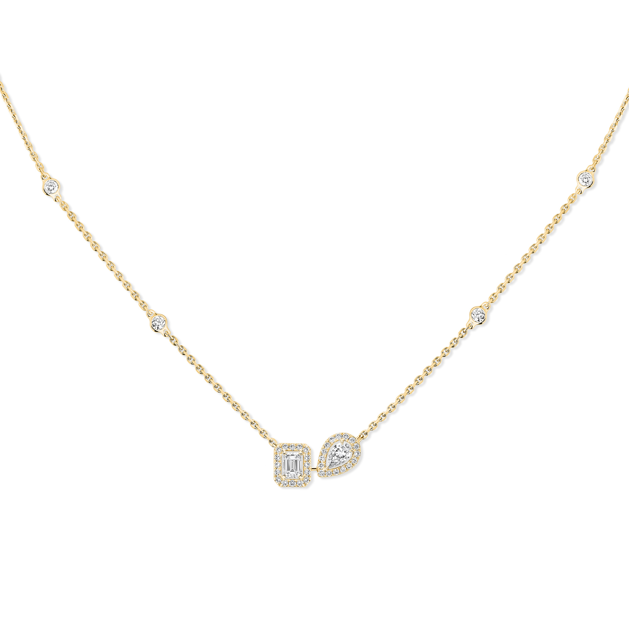 Messika My Twin Toi & Moi Halskette (Ref: 14534-YG)