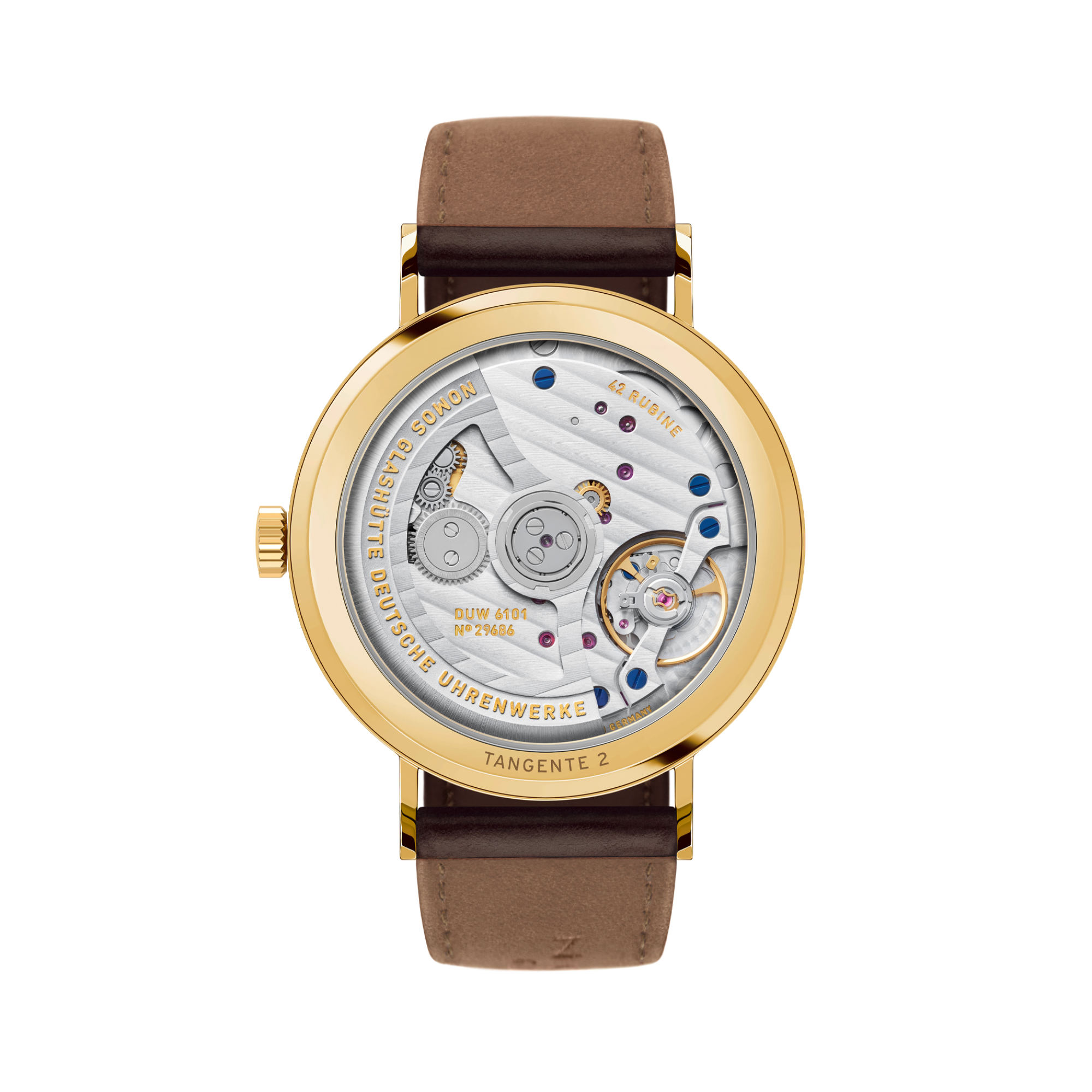 NOMOS Glashütte Tangente Gold Neomatik 38 Update Doré (Ref: 196)