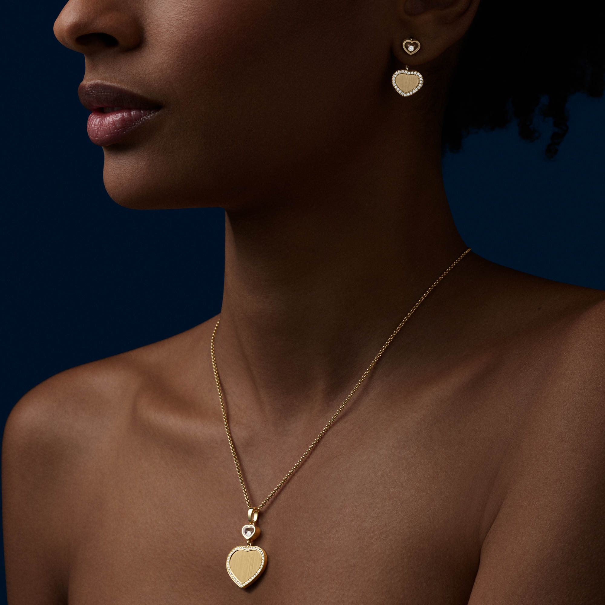 Chopard Happy Hearts Golden Hearts Ohrhänger (Ref: 83A107-0921)