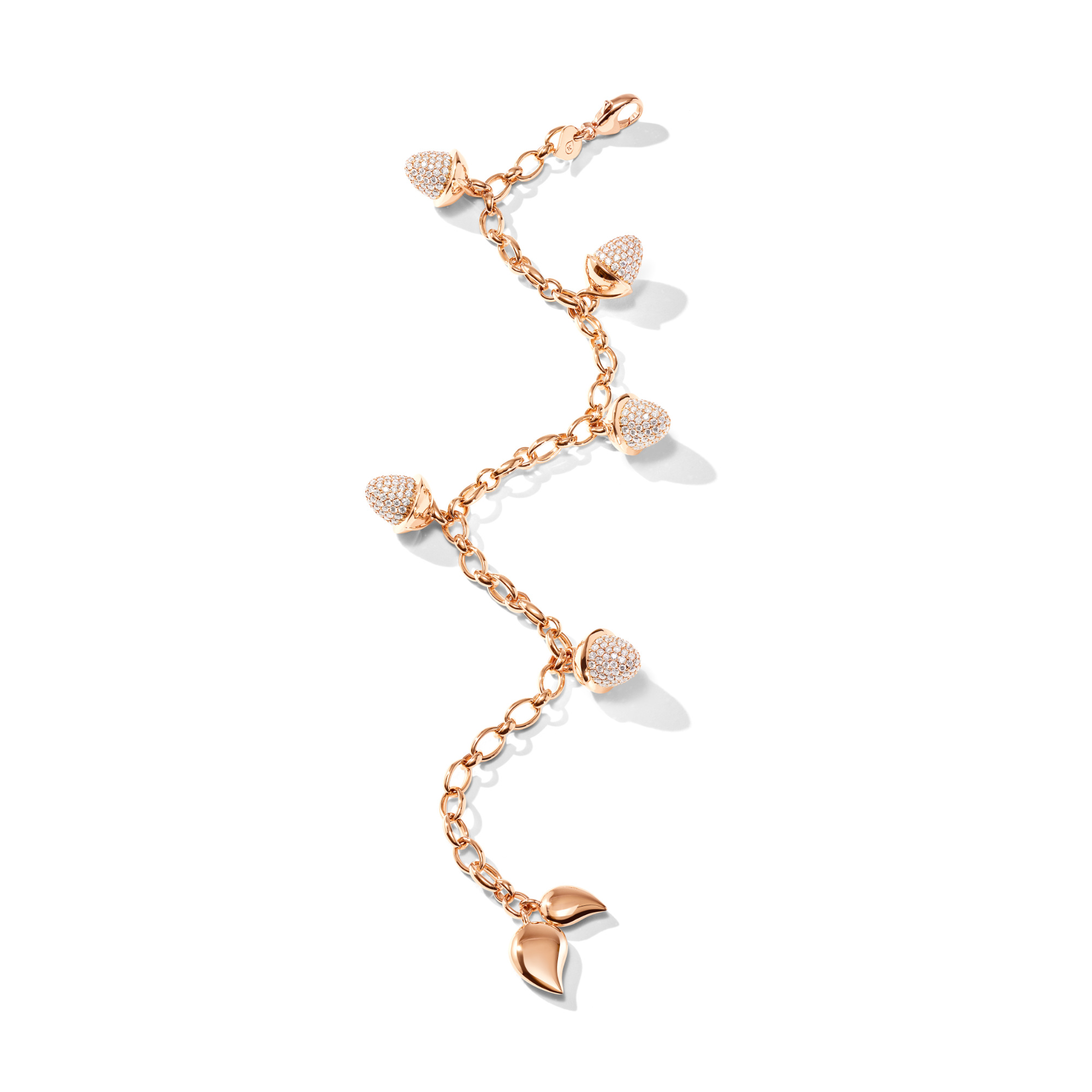 Tamara Comolli MIKADO Flamenco Charm Diamond Pavé Armband (Ref: B-MFL-Ch-p-rg)