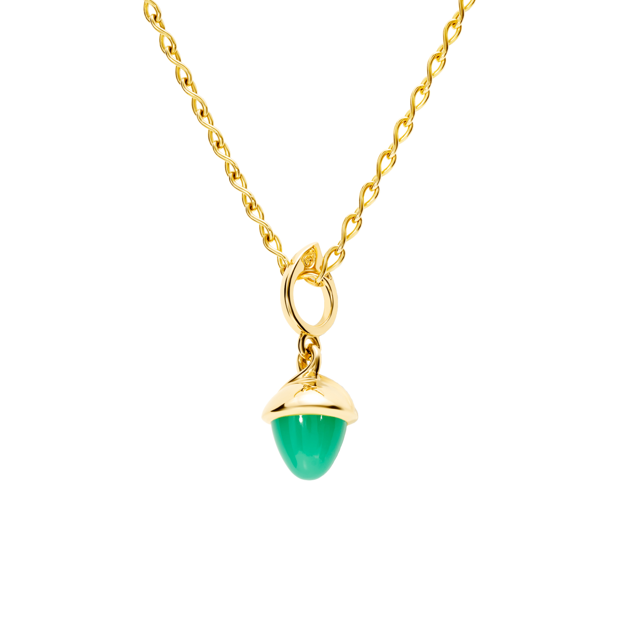 Tamara Comolli MIKADO Flamenco Anhänger Chrysoprase (Ref: P-MFL-Chry-yg)