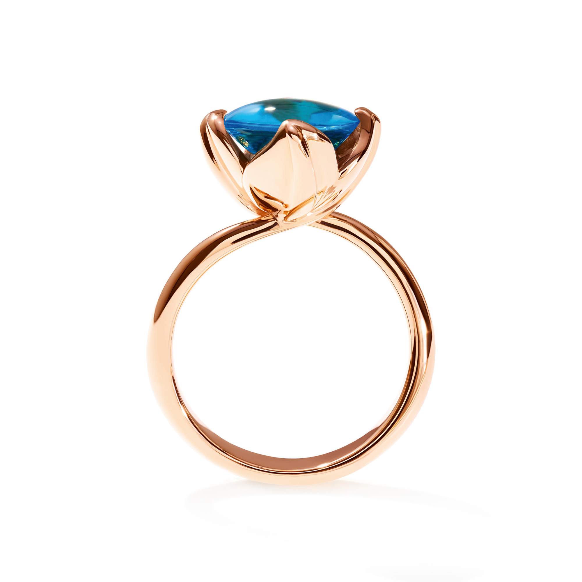 Tamara Comolli TULIP Ring Small mit Swiss Topas (Ref: R-TUL-s-ToSw-rg)