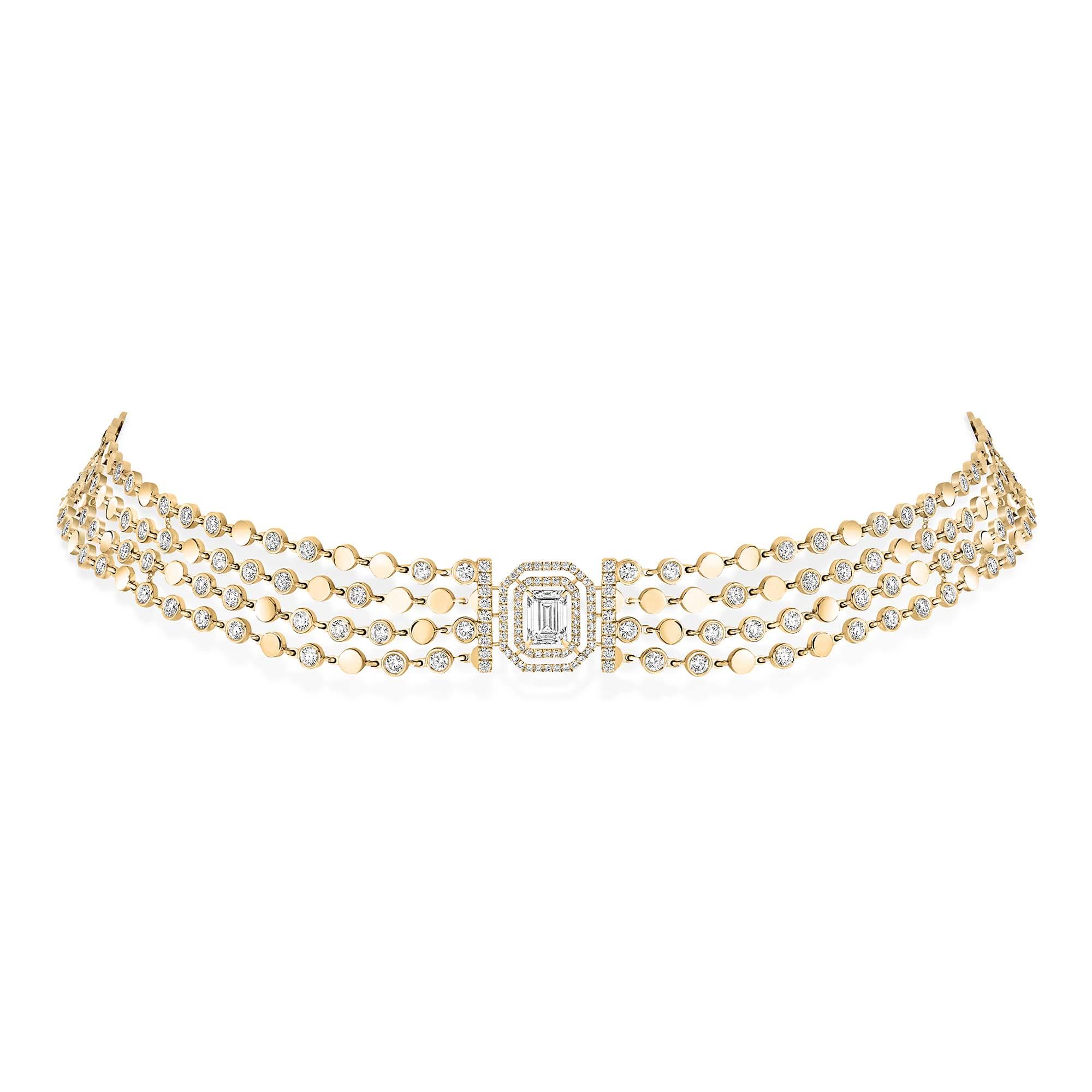 Messika D-Vibes mehrreihiger Choker (Ref: 12434-YG)