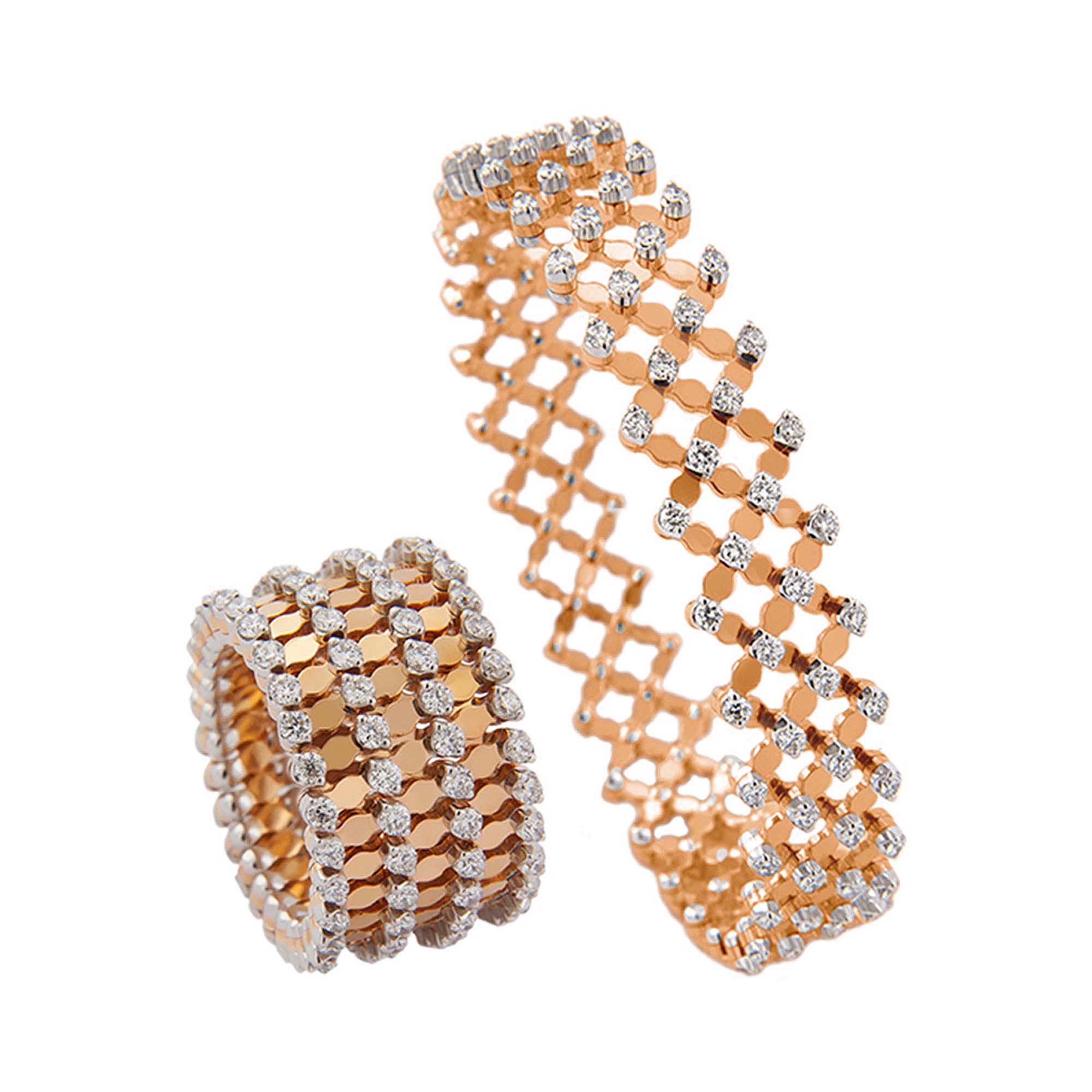Serafino Consoli Serafino Multi-Size-Ring und Armband (Ref: S.RB 7F2 RG WD)