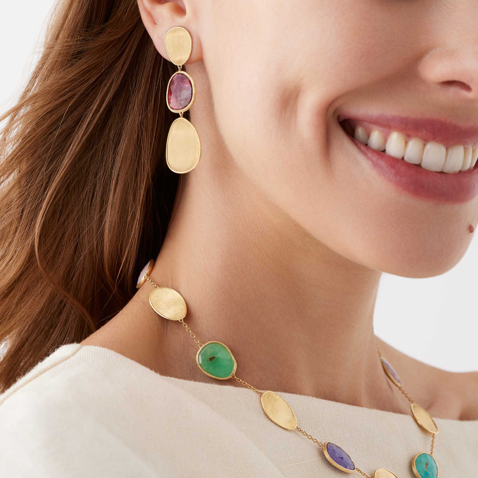 Marco Bicego Lunaria Color Ohrringe (Ref: OB1466 TUL01 Y)