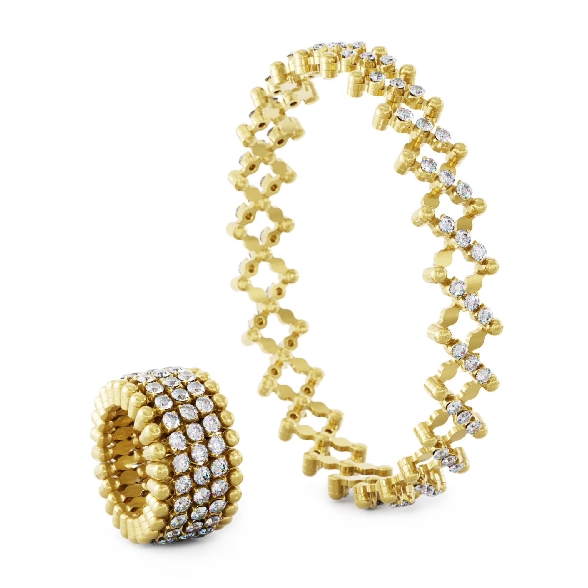 Serafino Consoli Serafino Multi-Size Ring und Armreif (Ref: S.RB 5M4 YG WD)