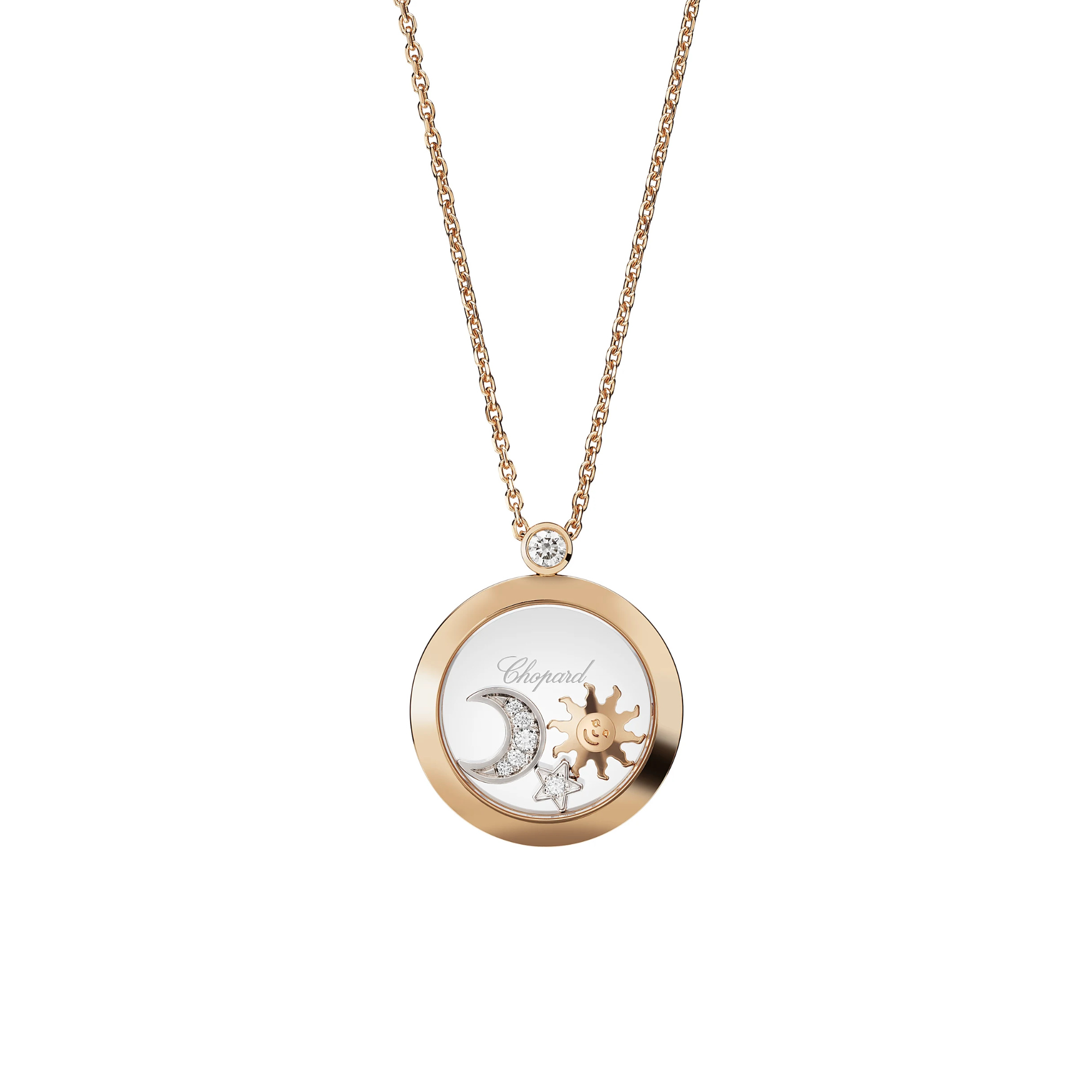 Chopard Happy Sun, Moon and Stars Halskette mit Anhänger (Ref: 799434-5201)