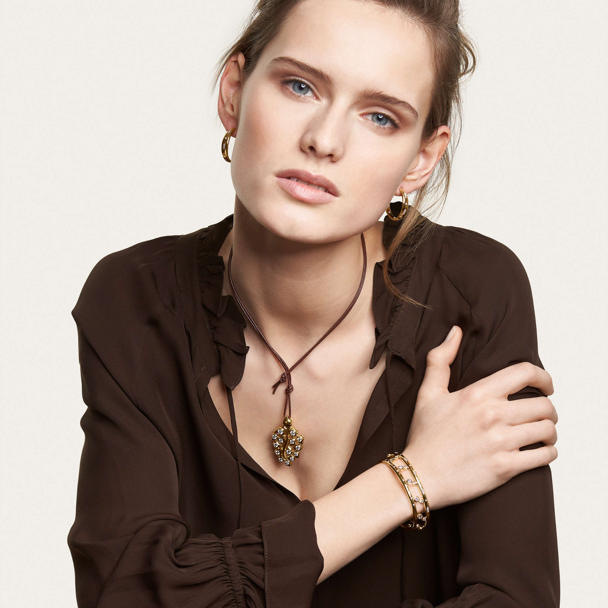 Tamara Comolli GYPSY Drop Armspange mit Diamanten (Ref: BA-Gyp-Dr-17-yg)