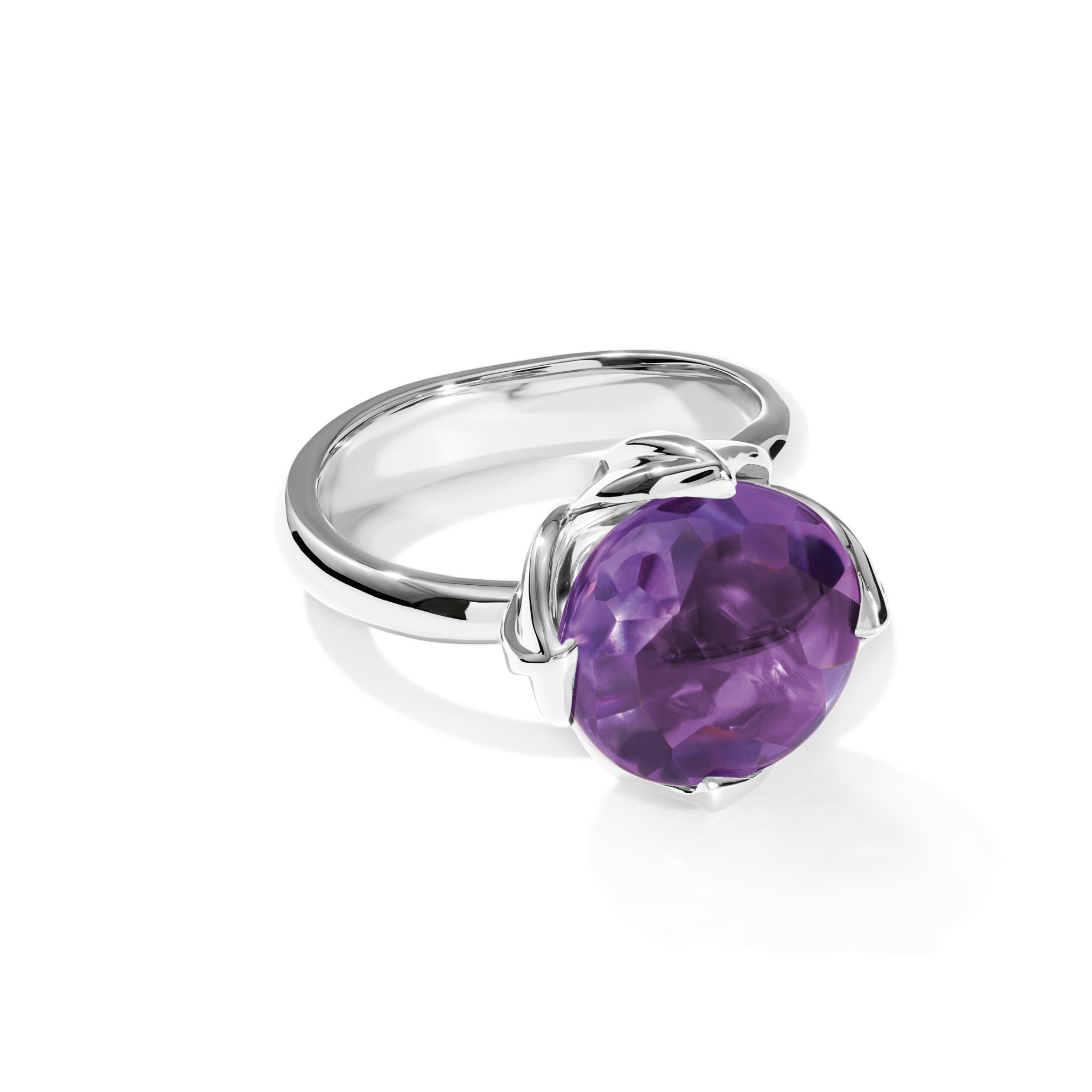 Tamara Comolli TULIP Ring Large mit Amethyst (Ref: R-TUL-l-Am-wg)