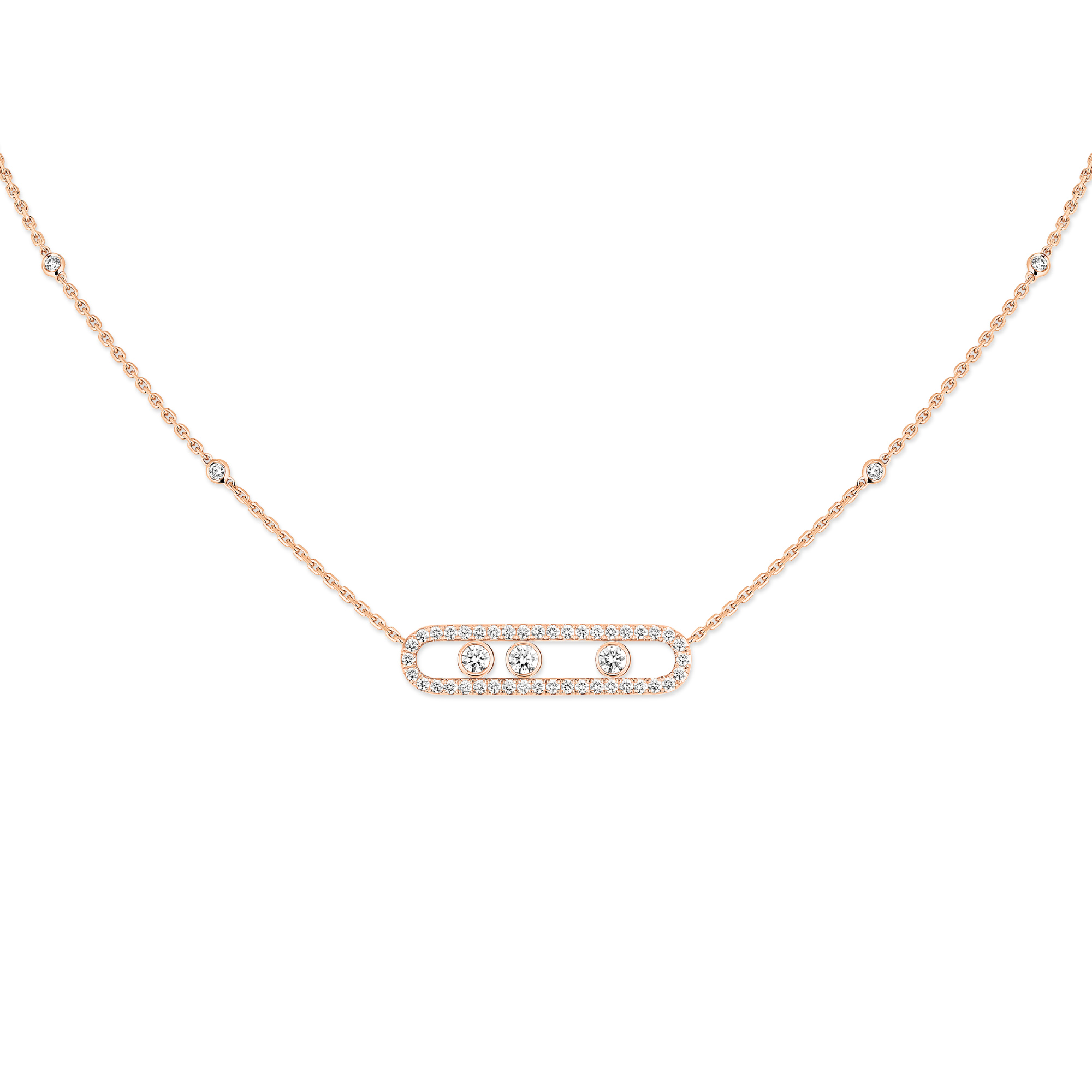 Messika Move Classique Pavé Halskette (Ref: 03994-PG)