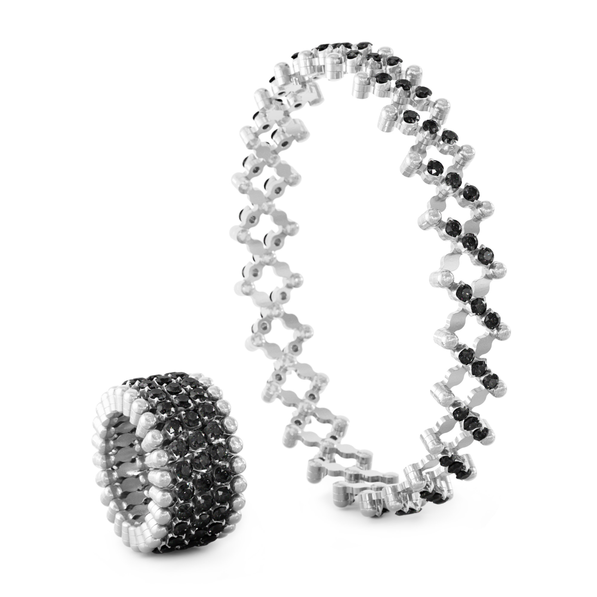 Serafino Consoli Serafino Multi-Size Ring und Armreif (Ref: S.RB 5M4 WG BD)